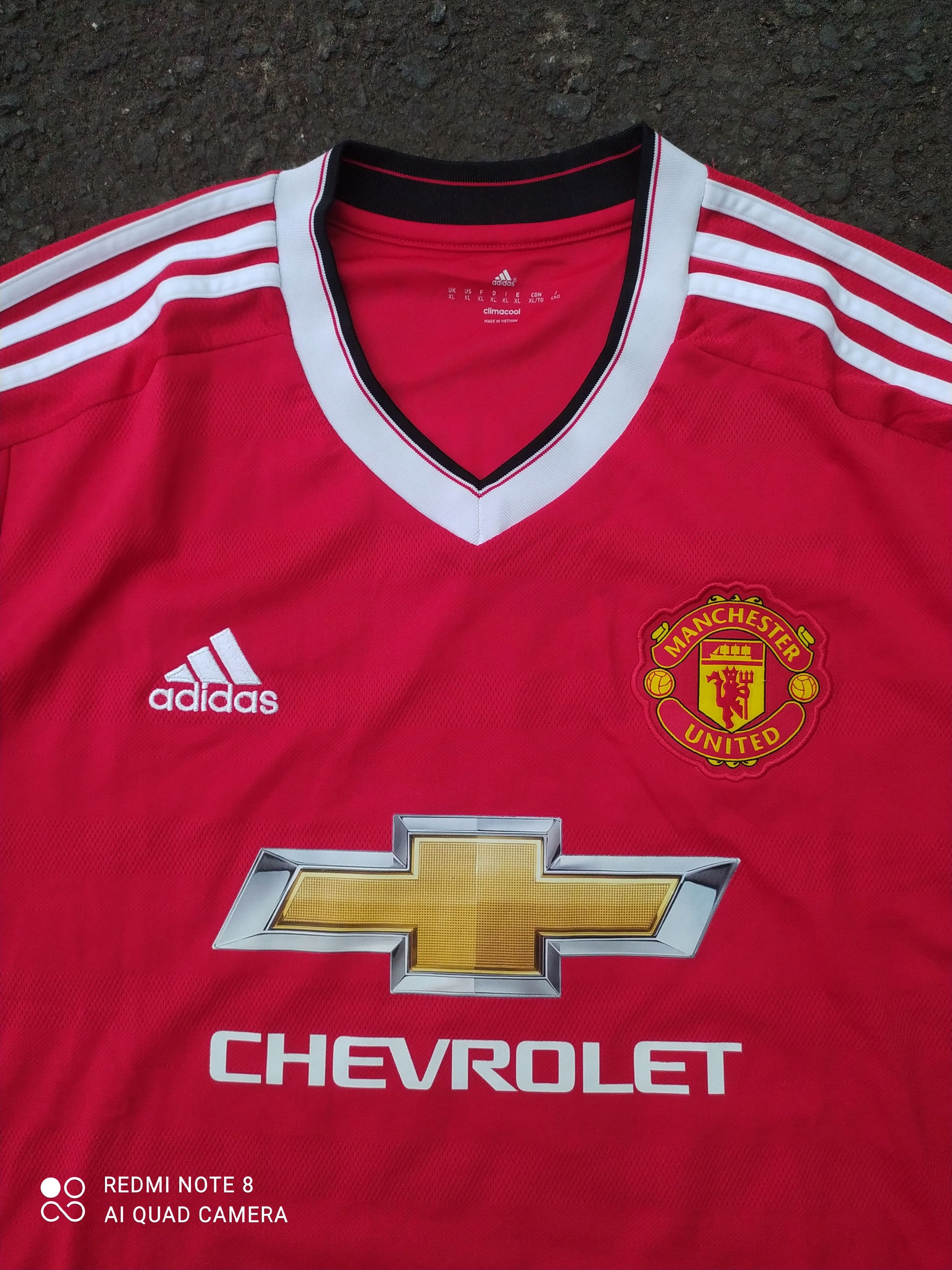 Adidas Manchester United #7 Memphis Depay 15/16 Home LS Jersey Size US XL / EU 56 / 4 - 4 Thumbnail