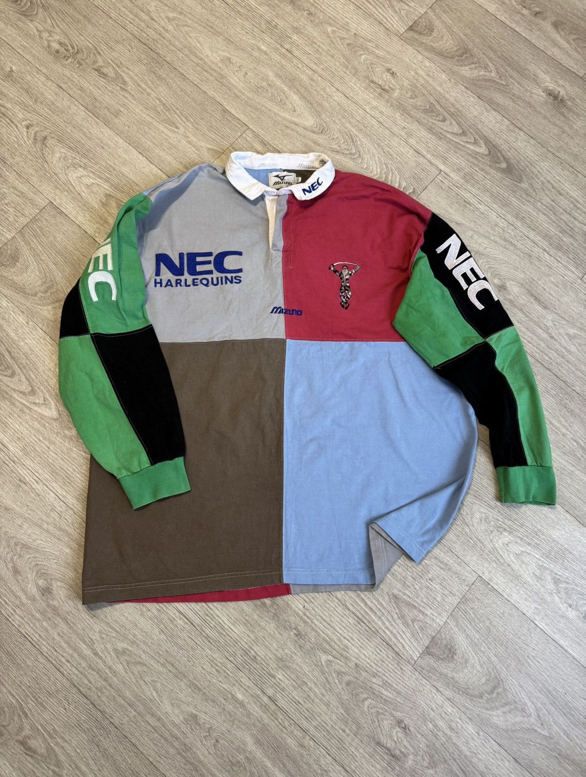 Canterbury of New Zealand 🔷Rare Vintage Harlequins Mizuno Rugby Shirt 1997/98🔷 Size US XXL / EU 58 / 5 - 1 Thumbnail