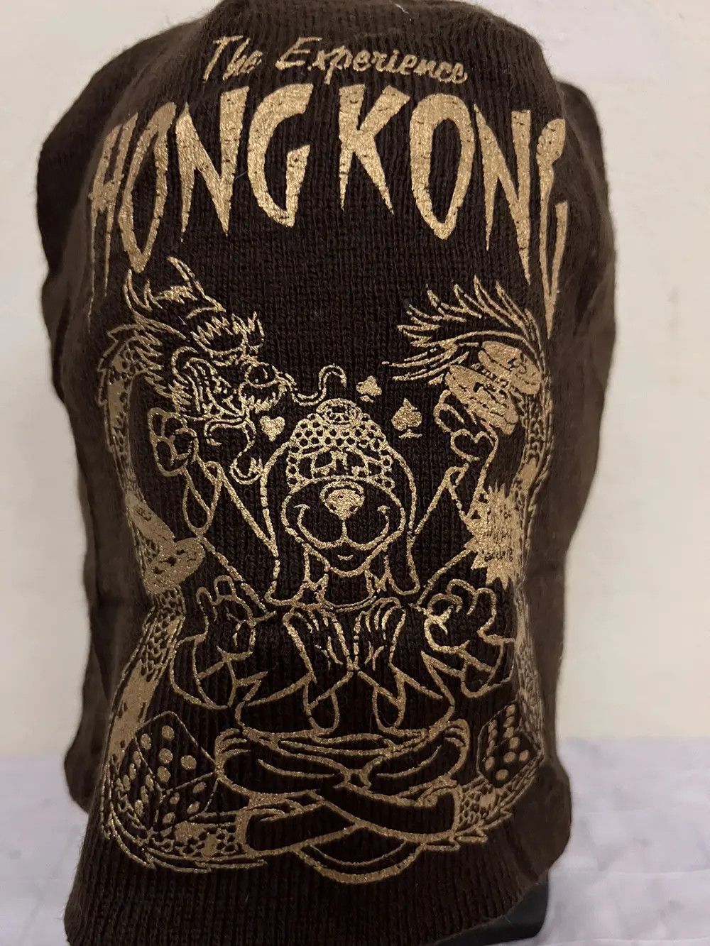Vintage Hanna Barbera Big Logo Dragon Overprint Beanie Hat Size ONE SIZE - 3 Thumbnail