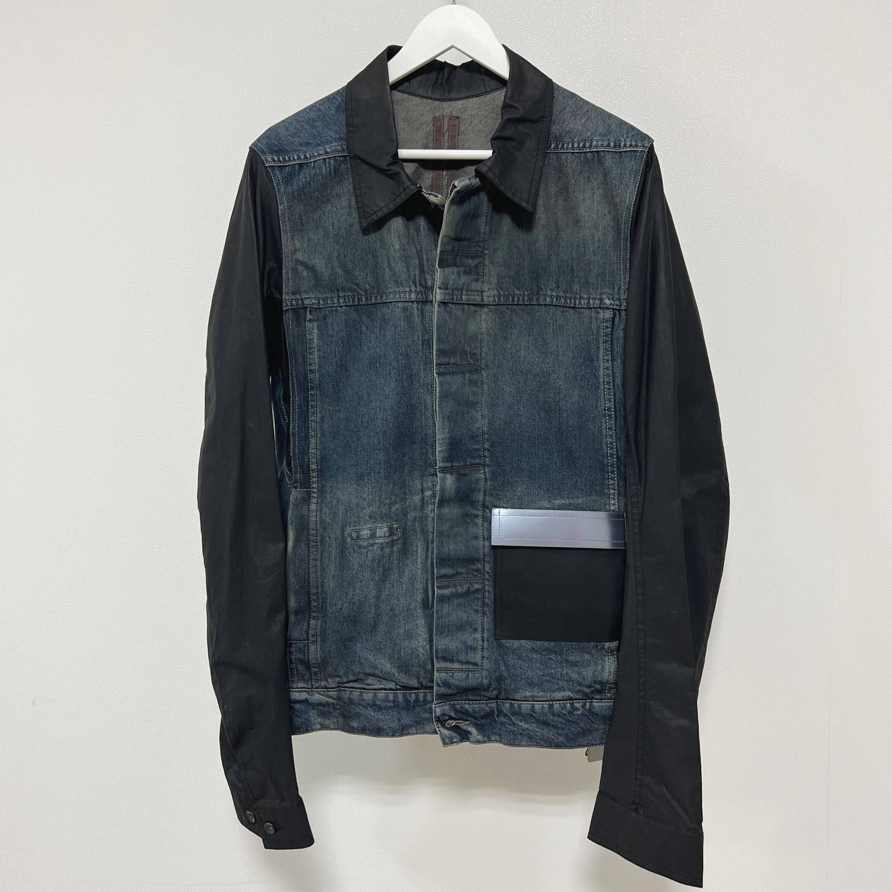 Rick Owens Rick Owens 15SS DRKSHDW Pocket Leather Denim Jacket Size US L / EU 52-54 / 3 - 4 Thumbnail