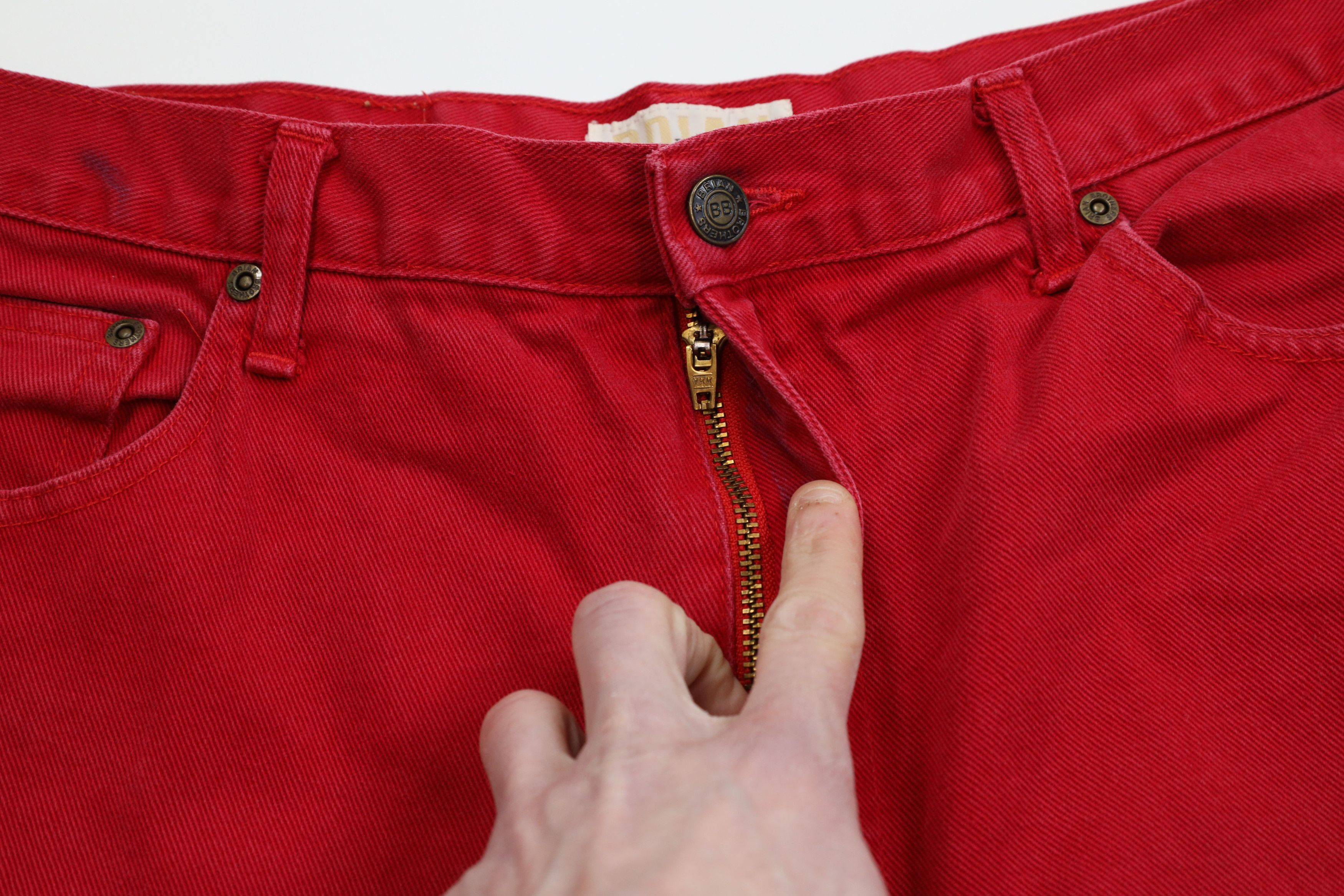 Vintage Vintage 90s Streetwear Baggy Wide Leg Skateboard Jeans Red Size US 36 / EU 52 - 9 Thumbnail