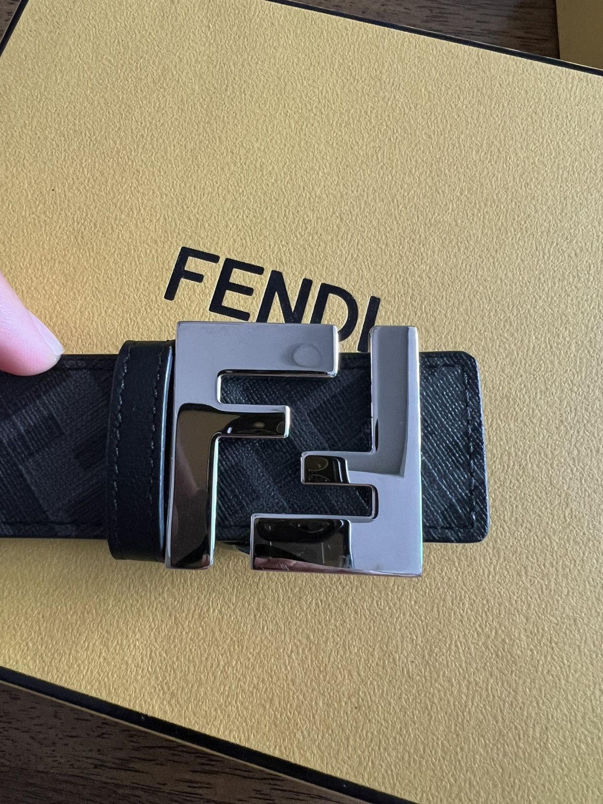 Fendi 🖤 Fendi FF Buckle Belt - Size 46 - Like New with Box Size 46 - 3 Thumbnail