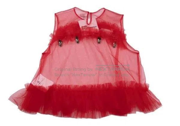 Comme des Garcons COMME des GARCONS Red Tulle Top. Size US M / EU 48-50 / 2 - 4 Thumbnail