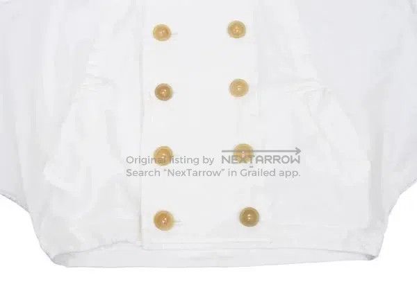 Comme des Garcons Comme Des Garcons White Retro Double-breasted Short Top Size M / US 6-8 / IT 42-44 - 7 Thumbnail