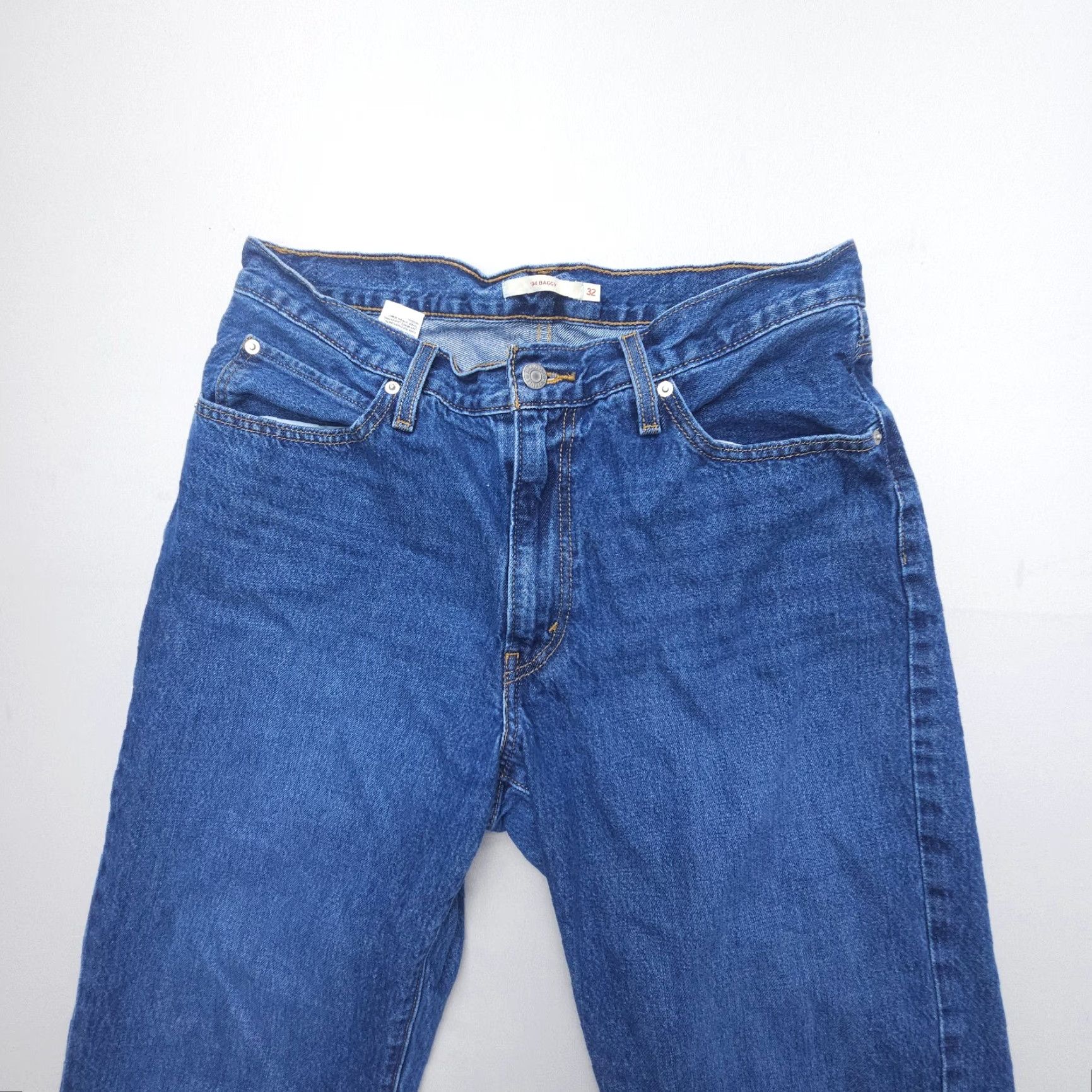 Levi's VINTAGE Levi's 94 Baggy Wide-Leg Jeans Womens 32 Blue 100% Cotton High Rise Dark Wash Size 24" / US 00 / IT 34 - 3 Thumbnail
