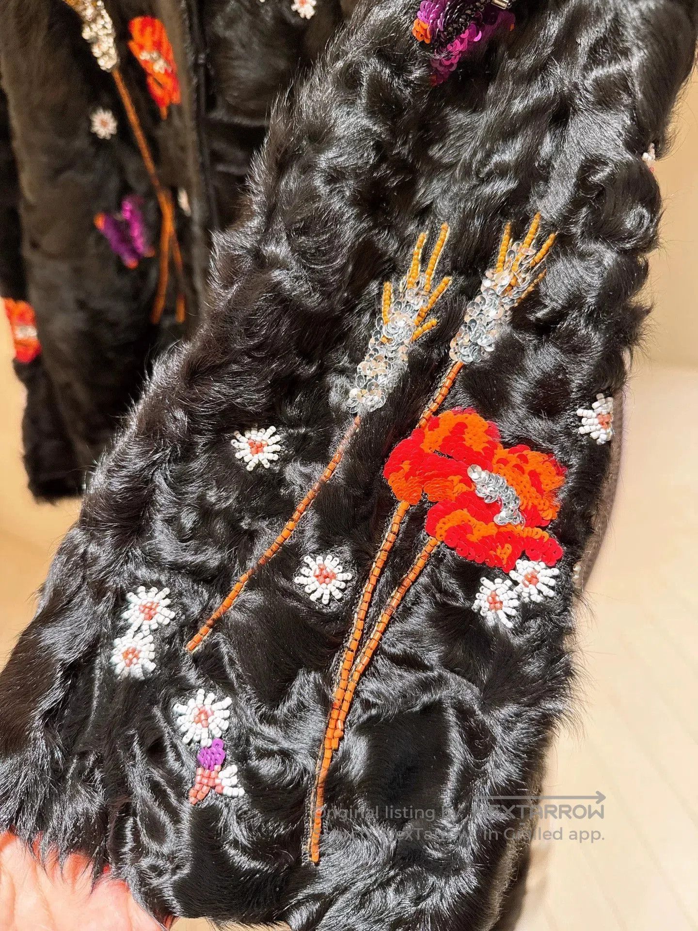 Valentino Valentino Embellished Lamb Fur Coat. Size US L / EU 52-54 / 3 - 6 Thumbnail