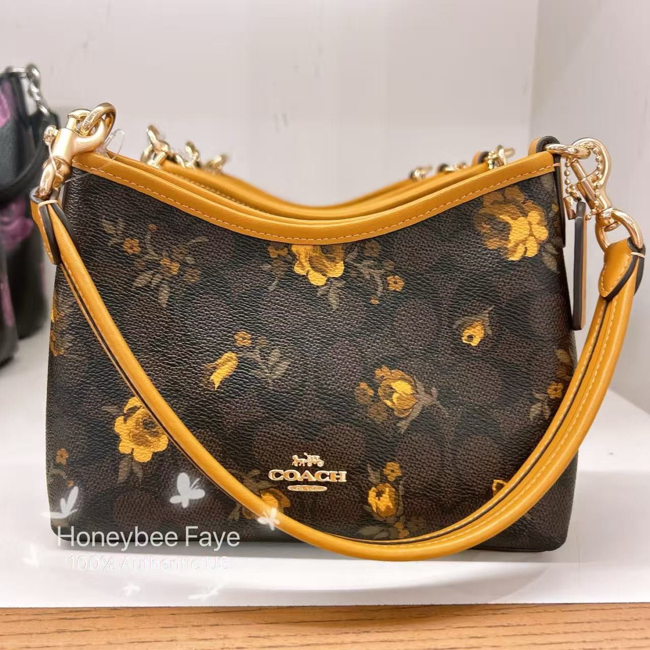 Coach Laurel Small Shoulder Bag In Signature Canvas With Floral Size ONE SIZE - 2 Thumbnail