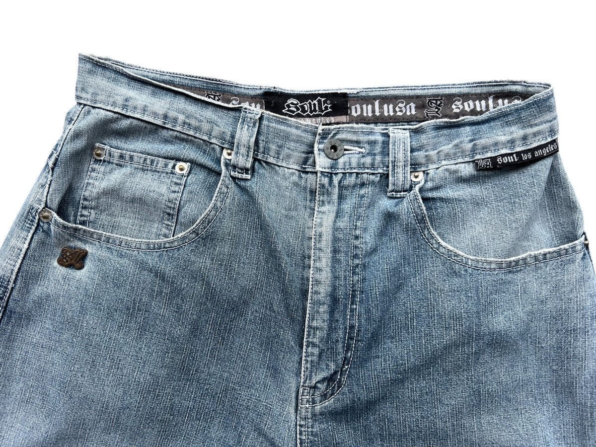 Japanese Brand Y2K Los Angeles Soul Distressed Wide Baggy Pants Size US 31 - 6 Thumbnail
