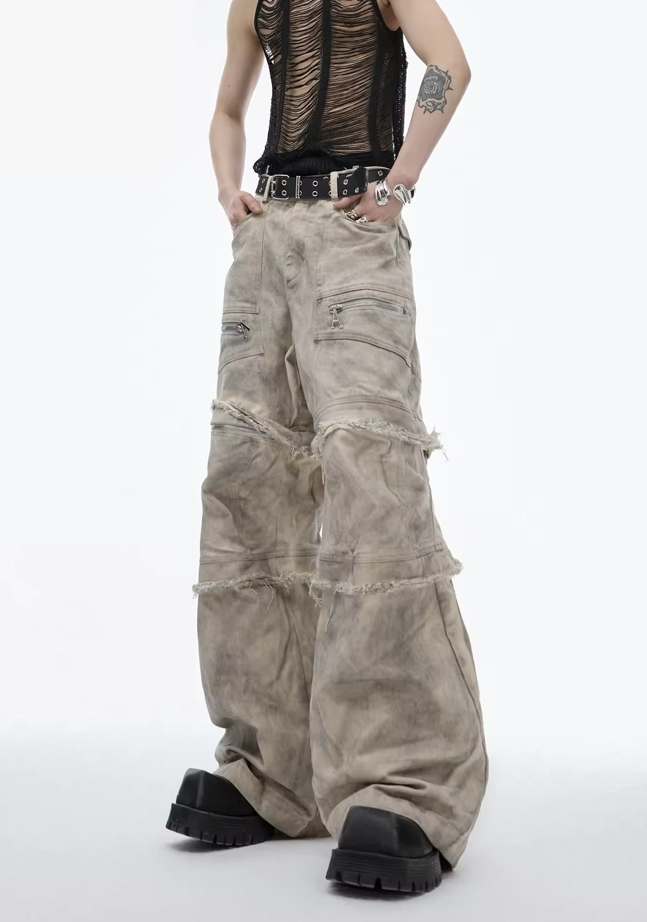 Japanese Brand × Jean High Waist Ragged Detachable Jean Size US 29 - 3 Thumbnail