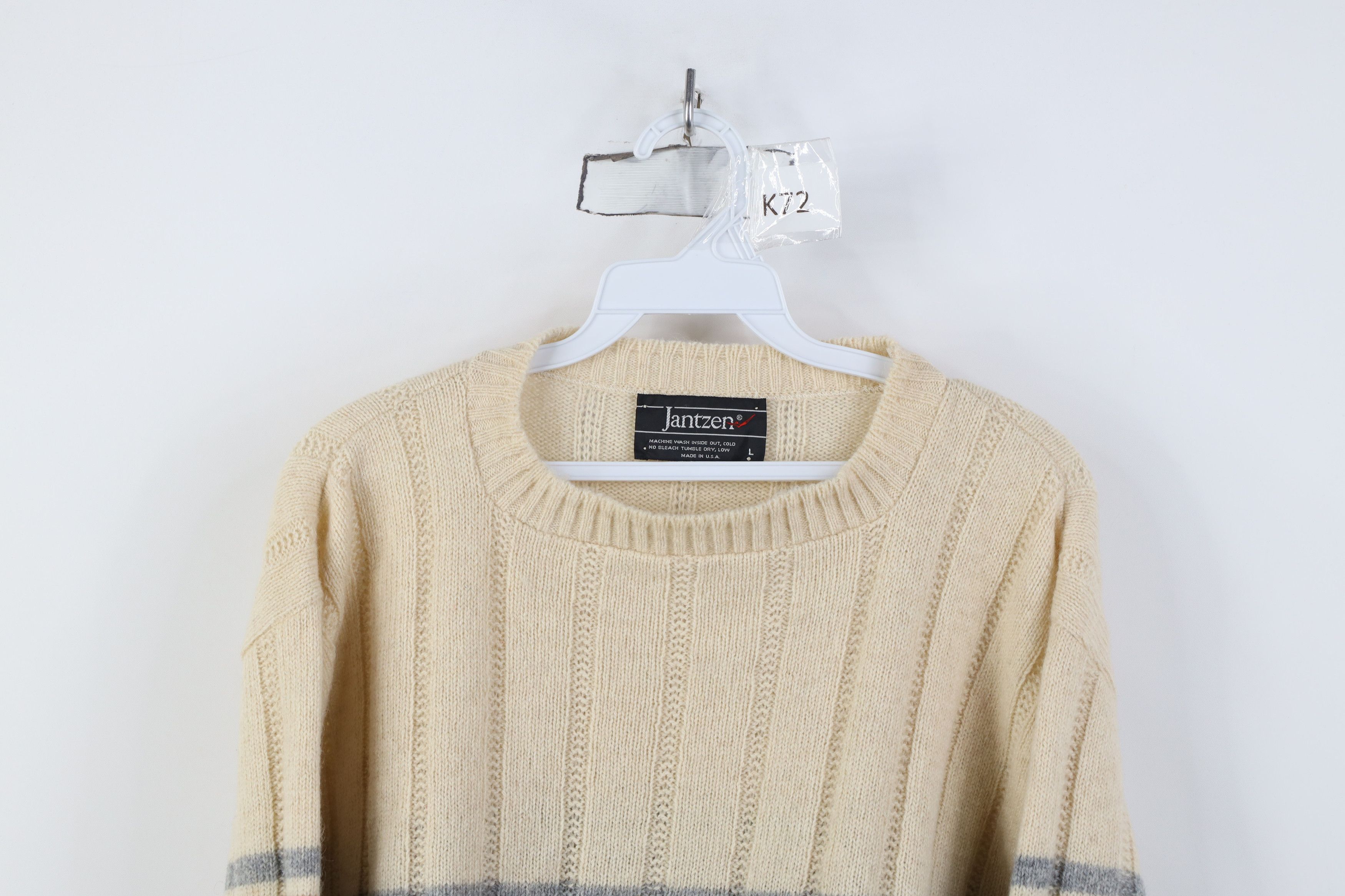 Vintage Vintage 70s Streetwear Striped Ribbed Knit Sweater USA Size US L / EU 52-54 / 3 - 2 Thumbnail
