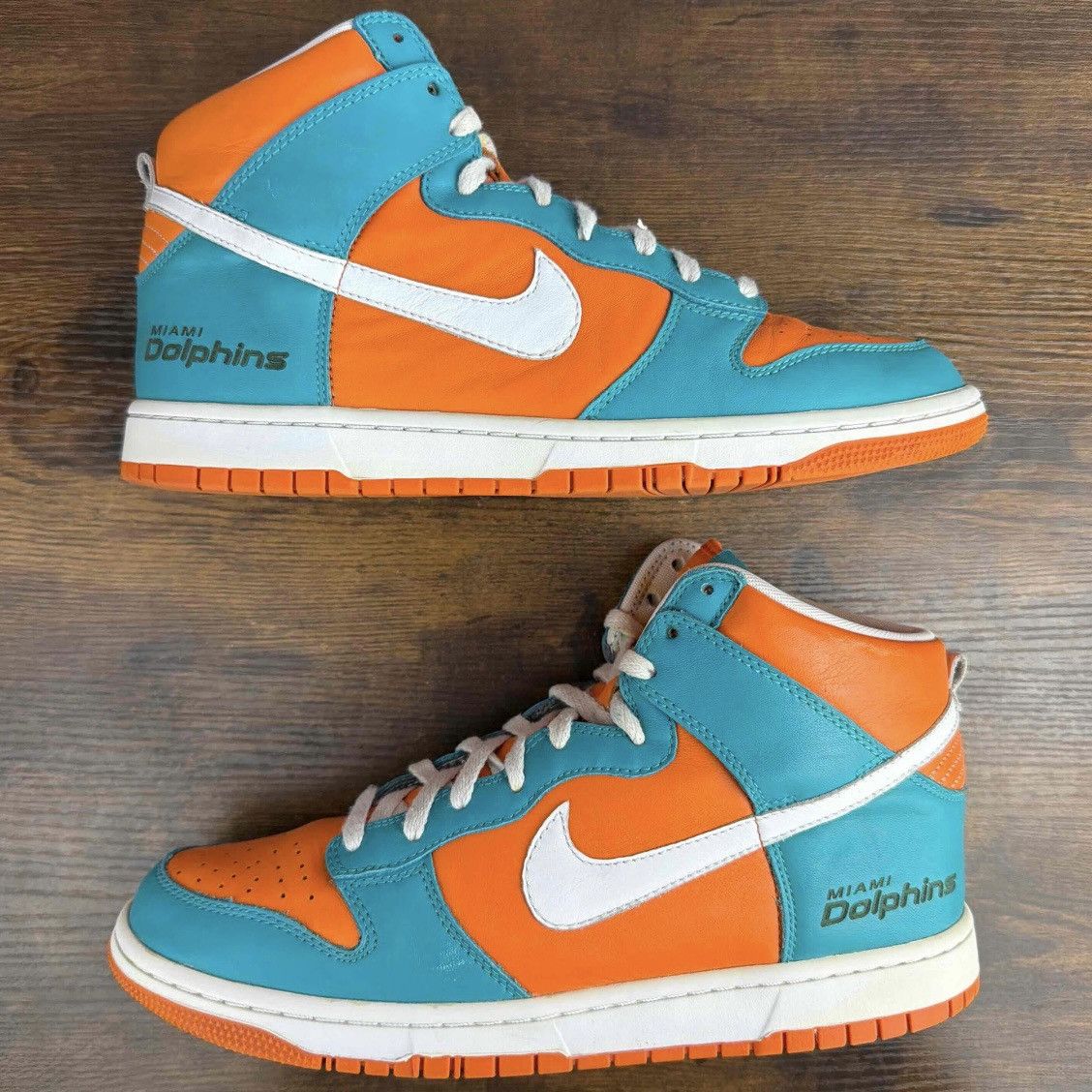 Nike Nike Dunk High iD x NFL Miami Dolphins Size 10.5 535078-901 Size US 10.5 / EU 43-44 - 3 Thumbnail