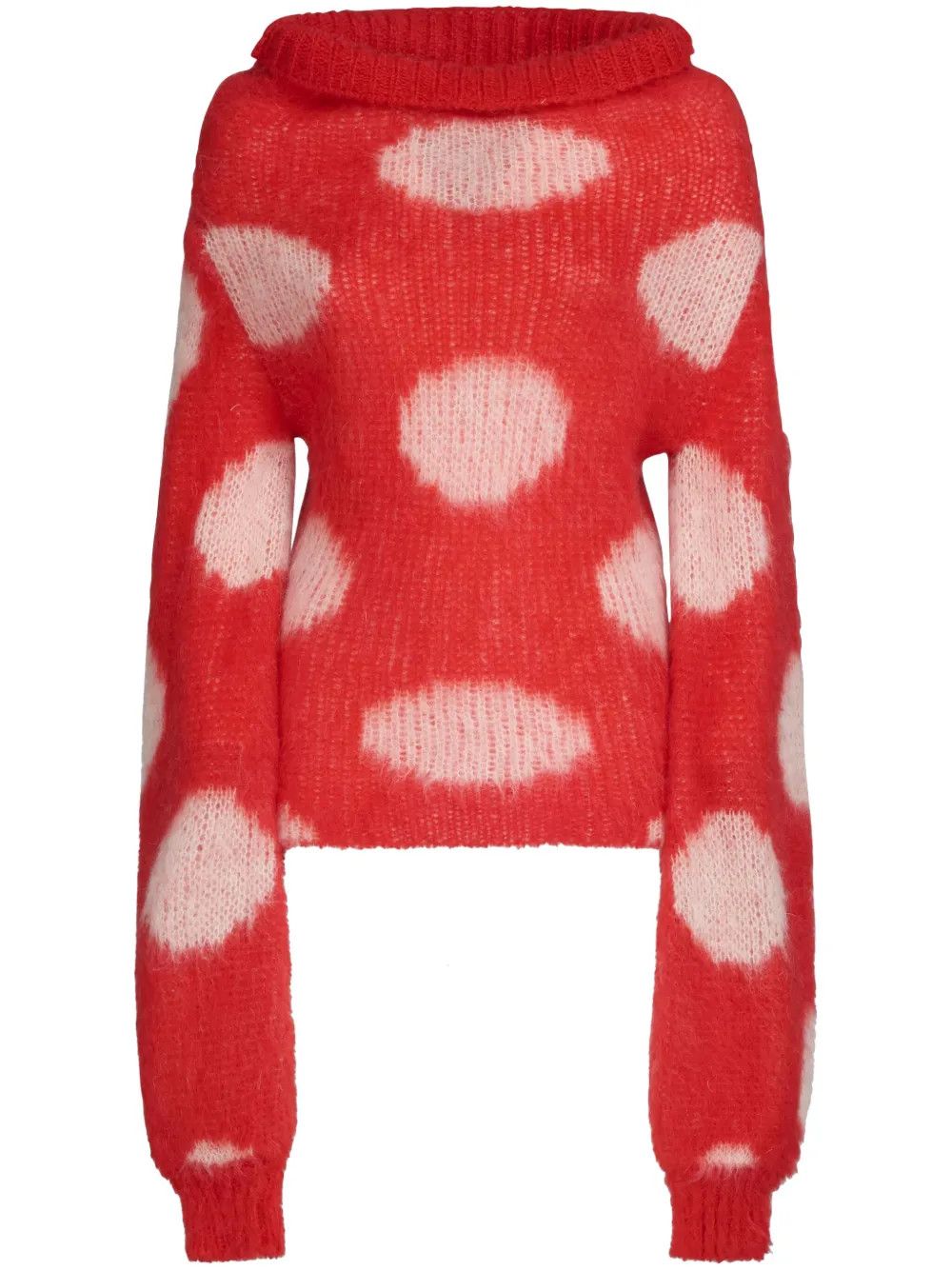 Marni o1y1125 Sweater in Red/White Size XS / US 0-2 / IT 36-38 - 1 Thumbnail