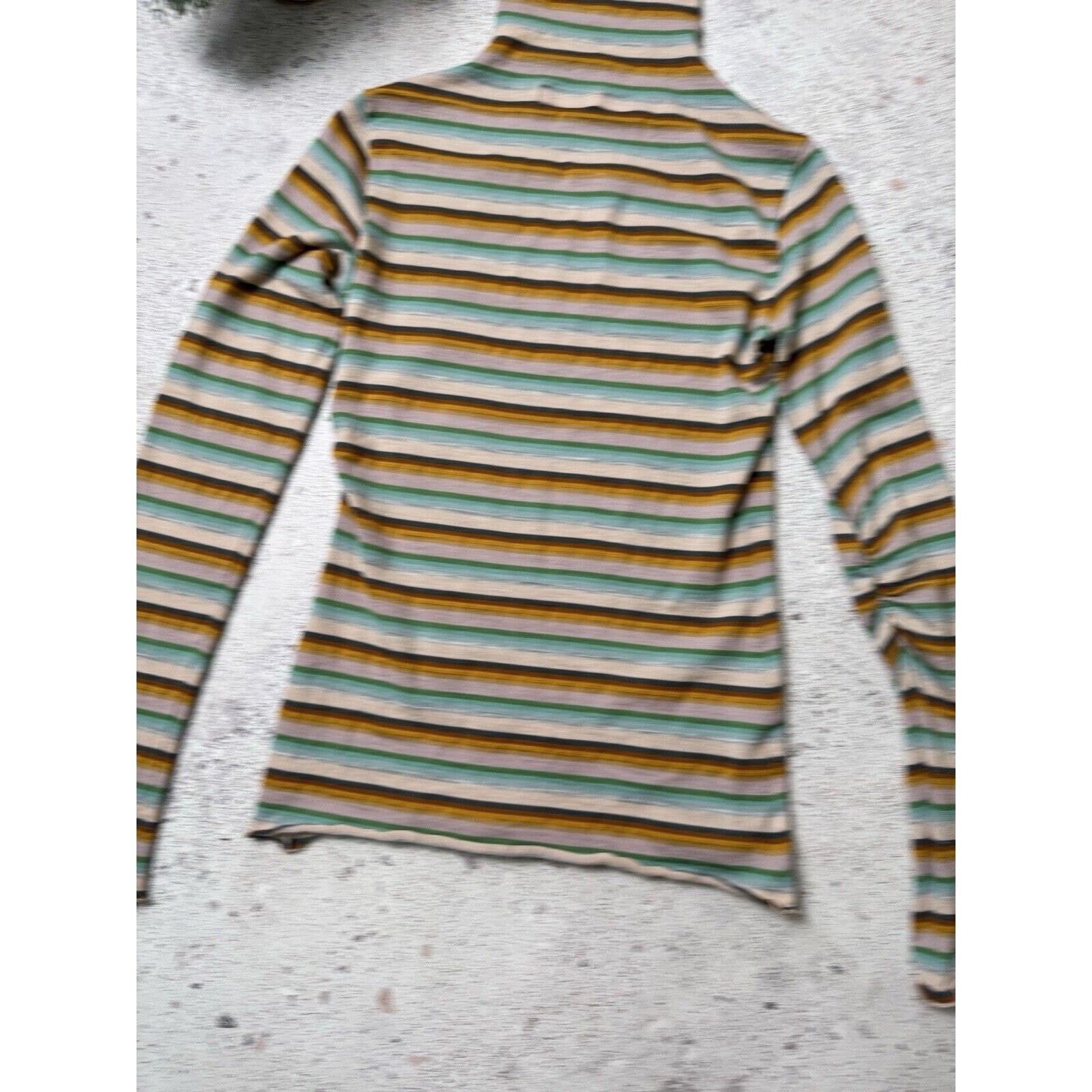 Miss Sixty Vintge Miss Sixty Turtleneck Sweater Avant Garde Striped Size L / US 10 / IT 46 - 17 Thumbnail