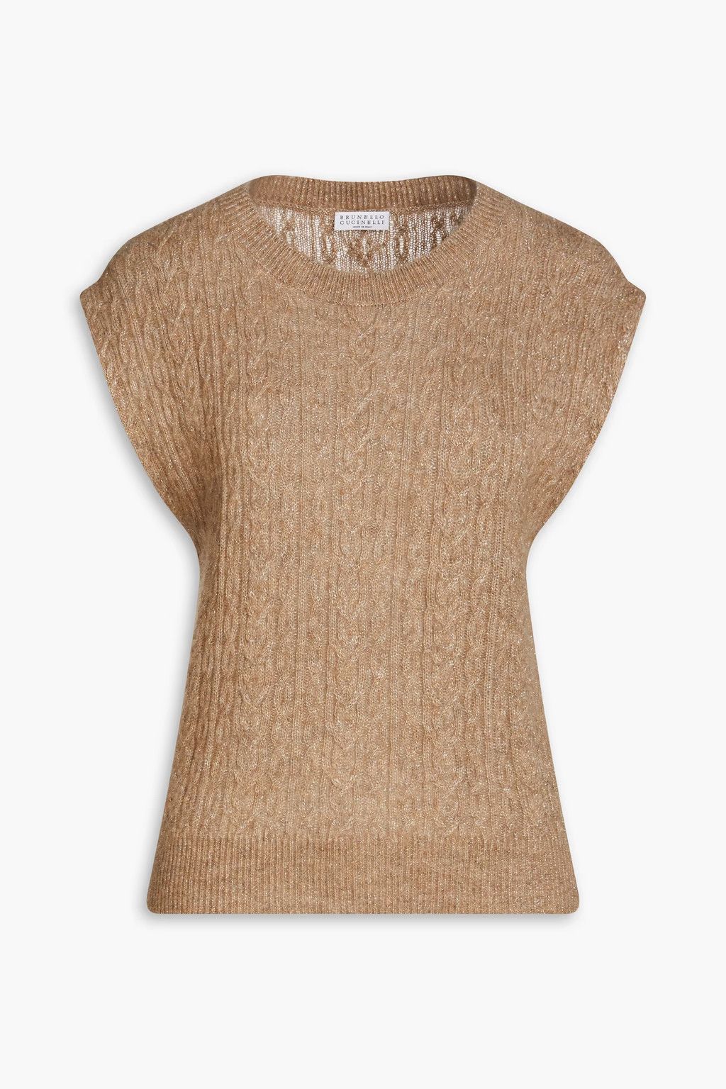 Brunello Cucinelli o1y0825 Short Sleeves Sweater in Camel Size M / US 6-8 / IT 42-44 - 1 Thumbnail