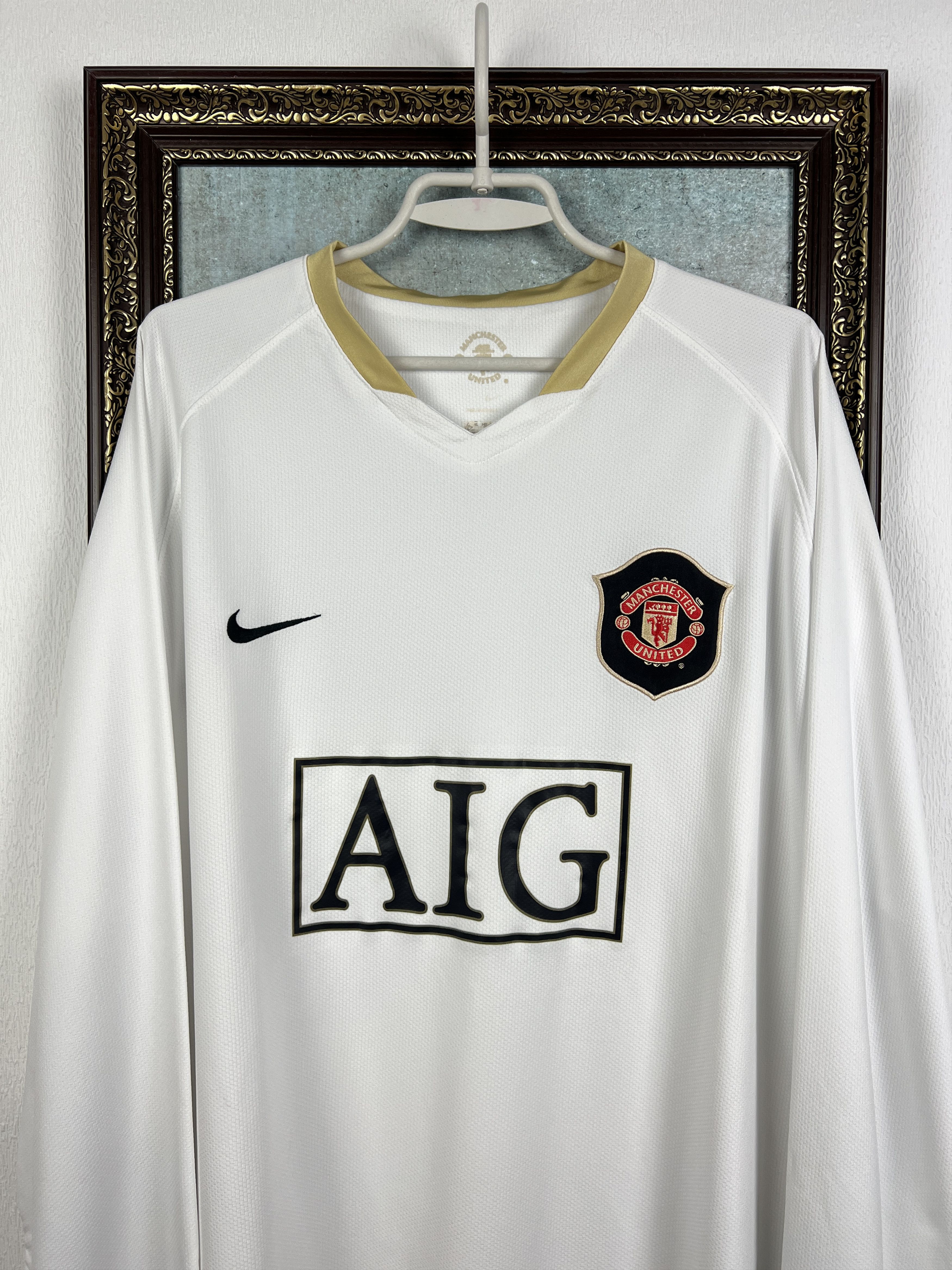 Nike Manchester United football shirt Long Sleeve Jersey Sz 3XL Size US XXL / EU 58 / 5 - 2 Thumbnail