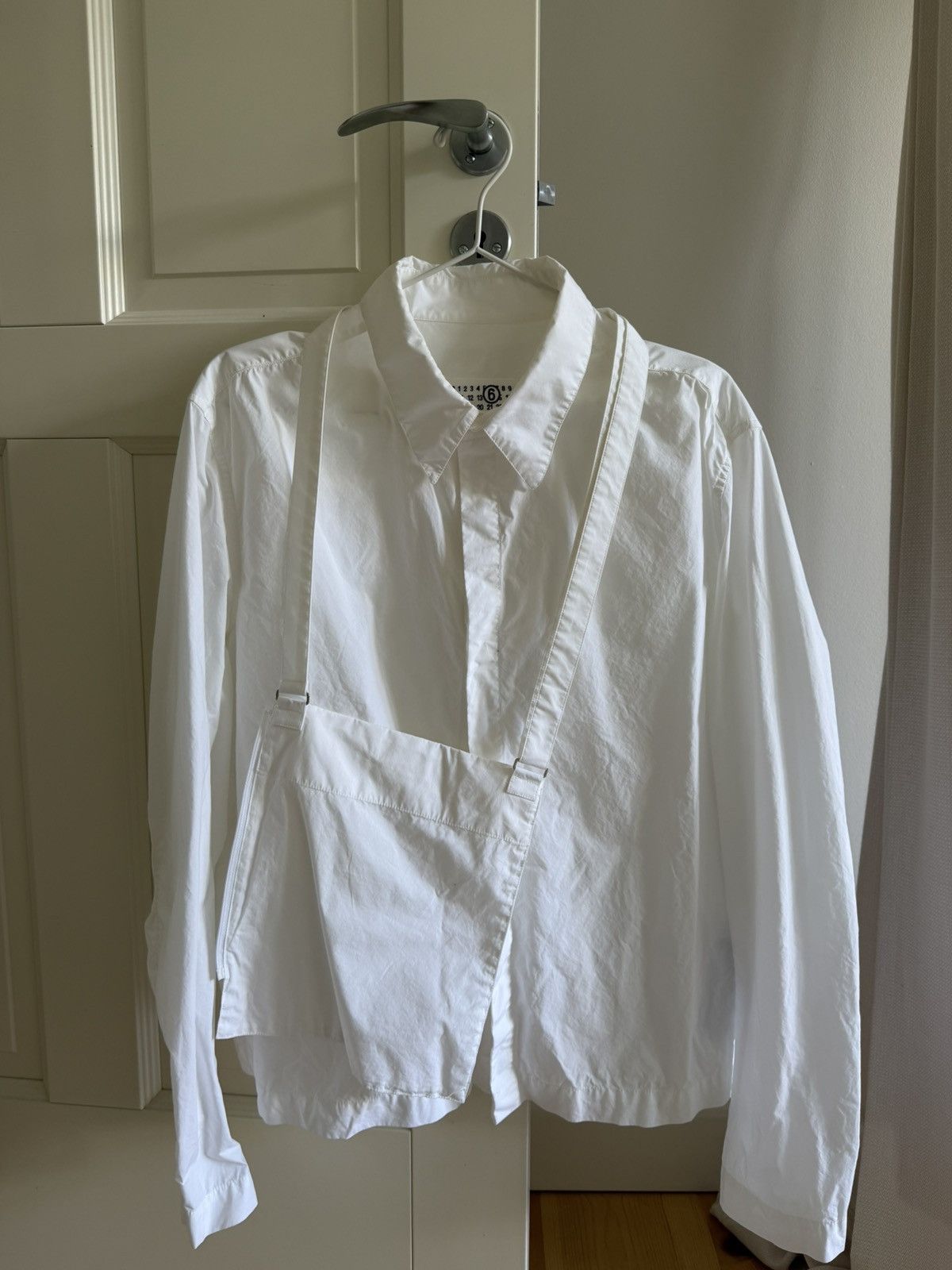 MM6 MM6 Maison Margiela Pouch Embellished Cotton Shirt Size US L / EU 52-54 / 3 - 1 Thumbnail