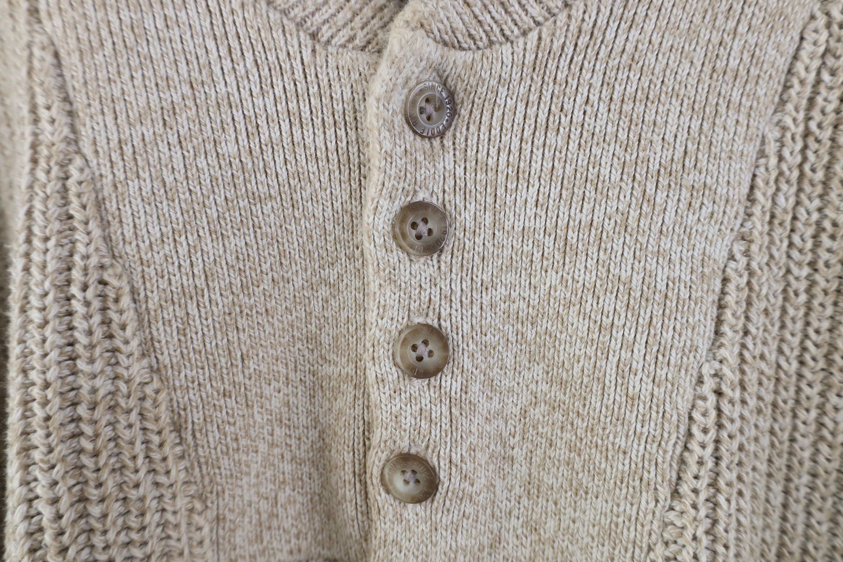 Eddie Bauer Vintage Eddie Bauer Ribbed Knit Henley Sweater Oatmeal Brown Size US XL / EU 56 / 4 - 4 Thumbnail