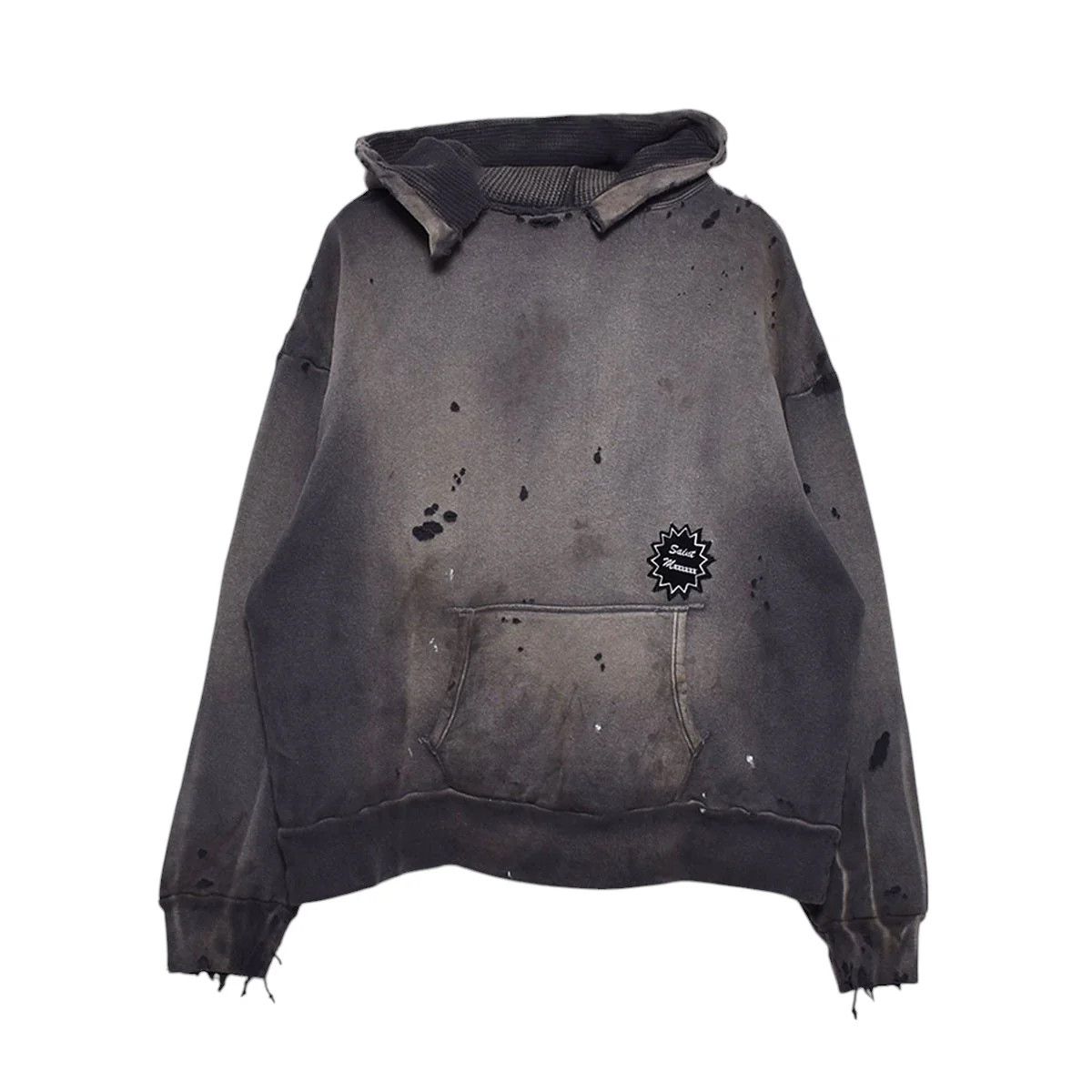 Saint Michael o1mle0326 Saint Michael Distressed Hoodie in Gray Size US S / EU 44-46 / 1 - 1 Thumbnail