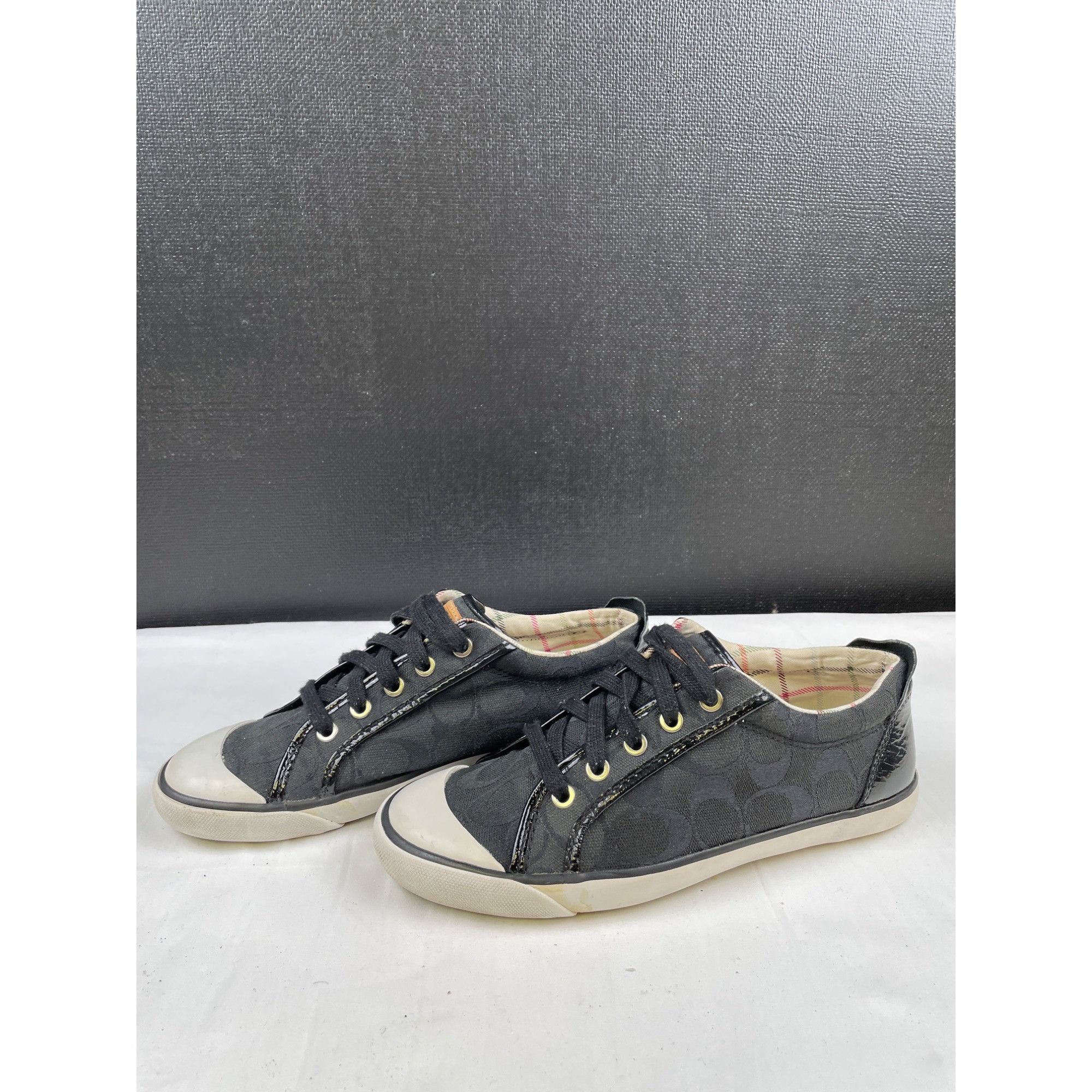 Coach Coach Barrett Women's Black Canvas Shoes/Sneakers Size 8B SK Size US 8 / IT 38 - 3 Thumbnail