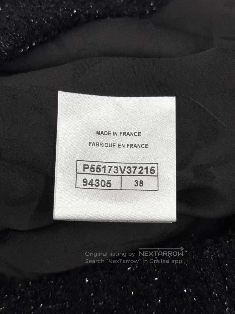 Chanel Chanel Chair series black fine glitter square collar jacke Size XS / US 0-2 / IT 36-38 - 5 Thumbnail