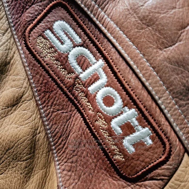 Schott Schott Brown motorcycle leather jacket Size US XXL / EU 58 / 5 - 6 Thumbnail