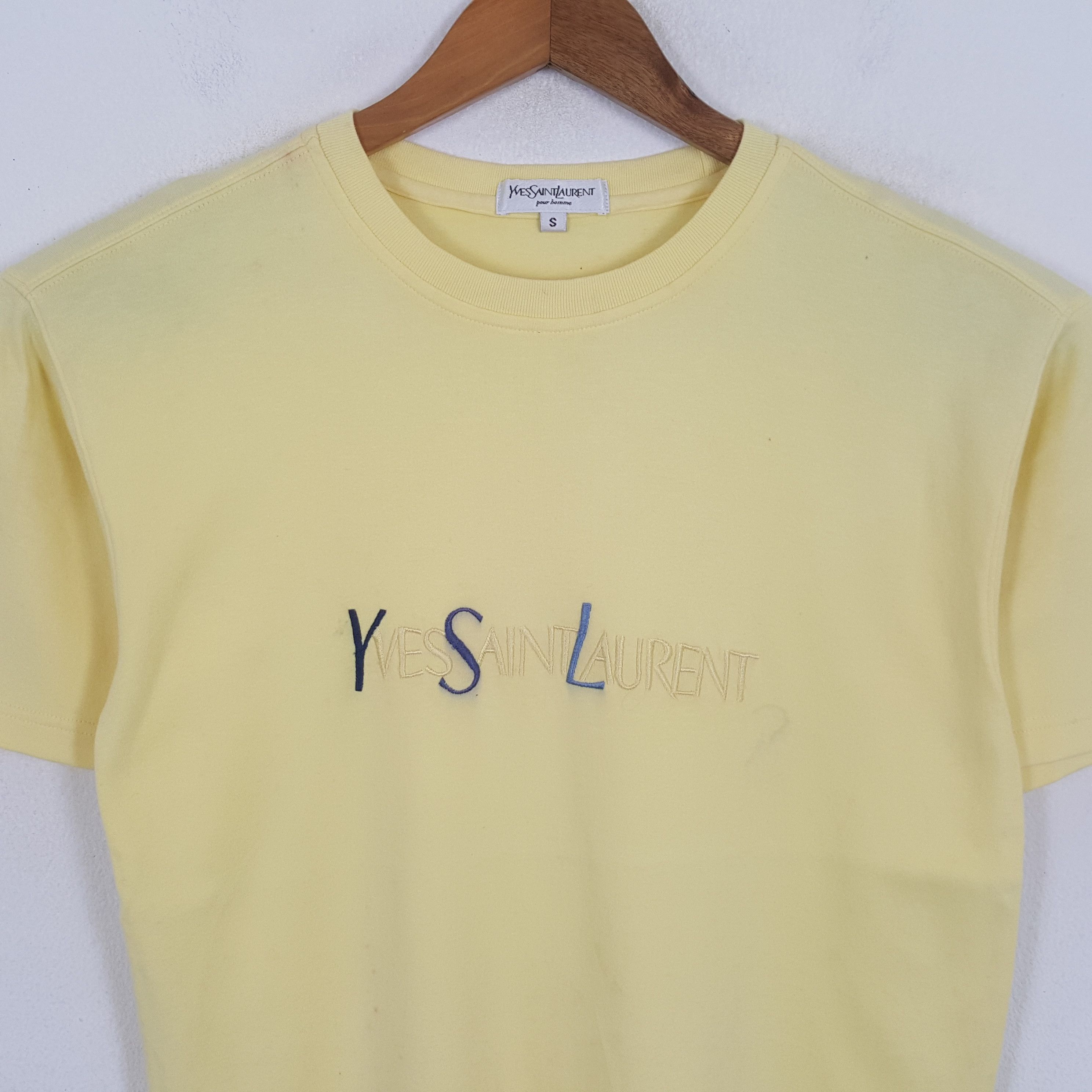Vintage × Yves Saint Laurent Vintage YVES SAINT LAURENT Italian Fashion Brand T-Shirt Size US M / EU 48-50 / 2 - 2 Thumbnail
