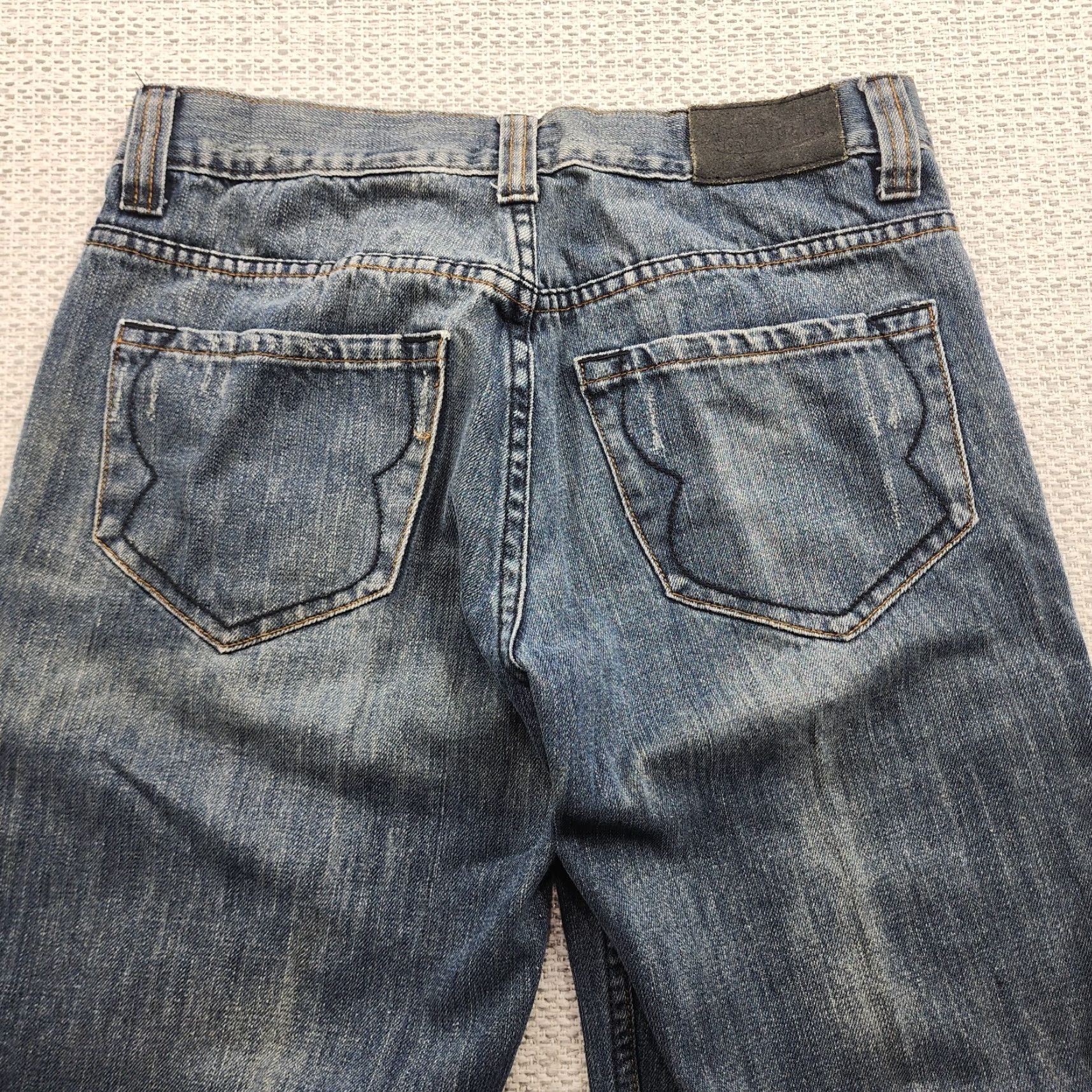 Von Dutch VINTAGE Von Dutch Jeans 31x32 Selvedge Blue Denim Button Fly Retro Rockabilly Mens Jeans 80s 90s Hipster Grunge USA Logo Size US 31 - 4 Thumbnail