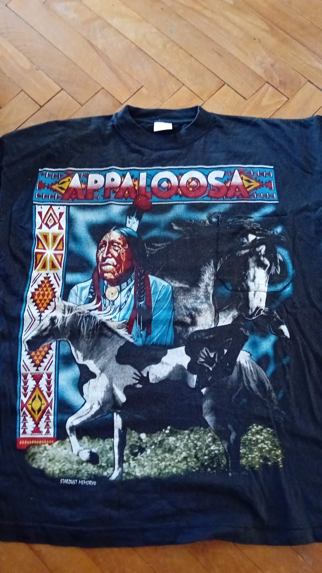 Vintage Appaloosa Aztec Stripe Native American Horses pocket tee XXL Size US XXL / EU 58 / 5 - 2 Thumbnail