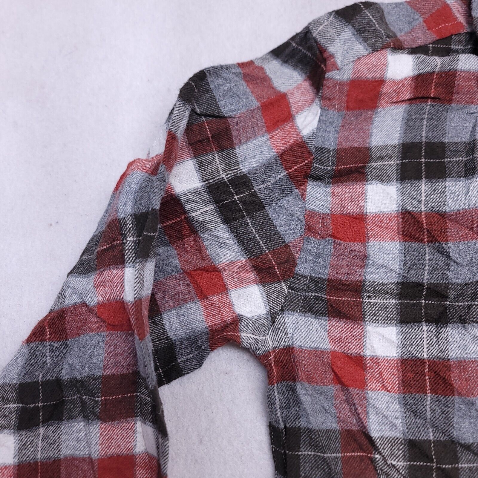 Croft & Barrow Croft & Barrow Gingham Flannel Shirt Mens Size S Gray Orange Size US S / EU 44-46 / 1 - 4 Thumbnail
