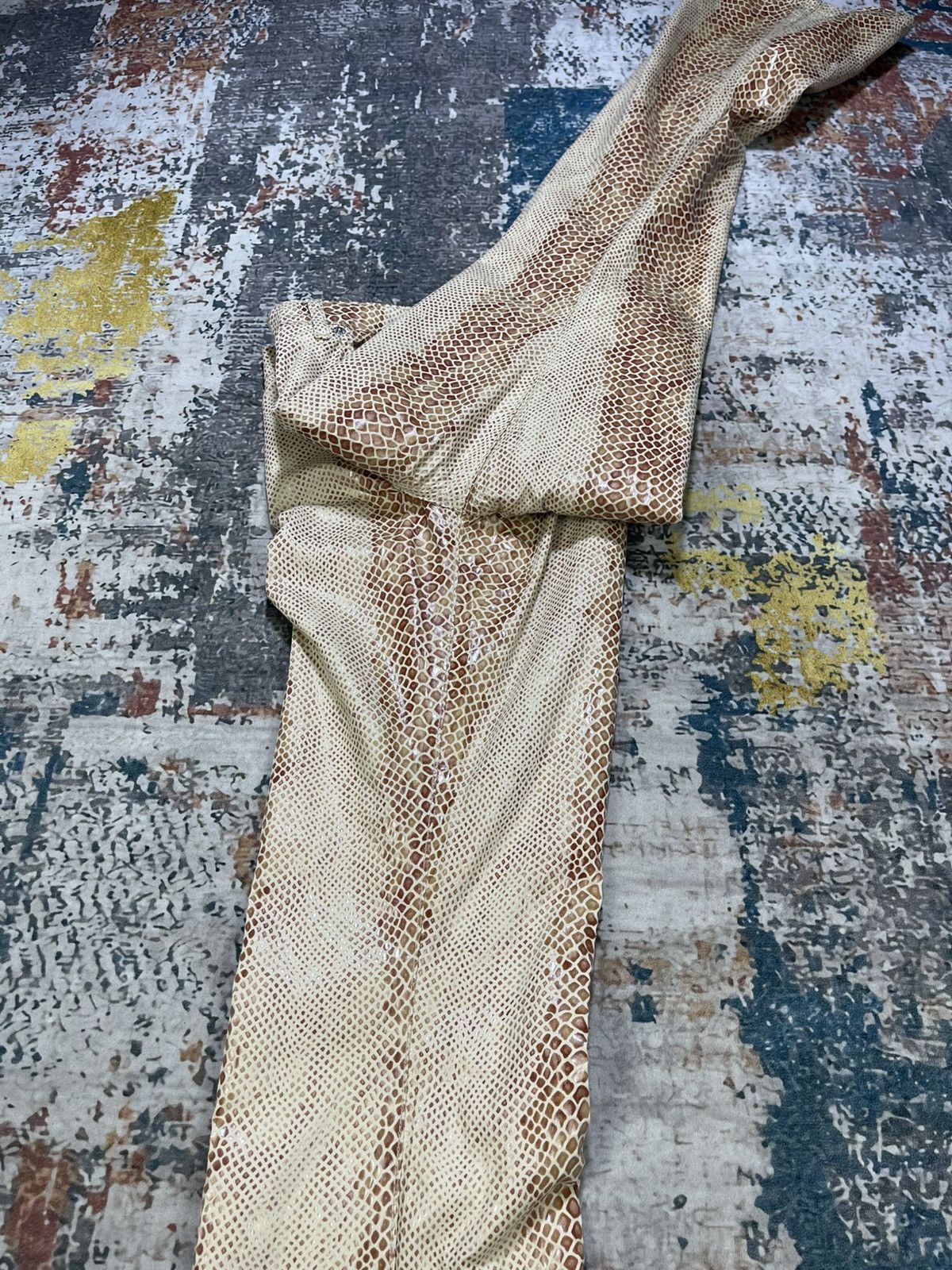 If Six Was Nine Acquaverde Snakeskin Flare Pants Size 28" / US 6 / IT 42 - 8 Thumbnail