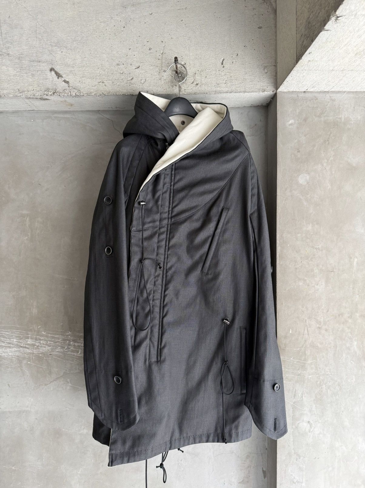 Bajra bajra Archive Black Multi-Drawstring Hooded Long Coat Size US S / EU 44-46 / 1 - 2 Thumbnail