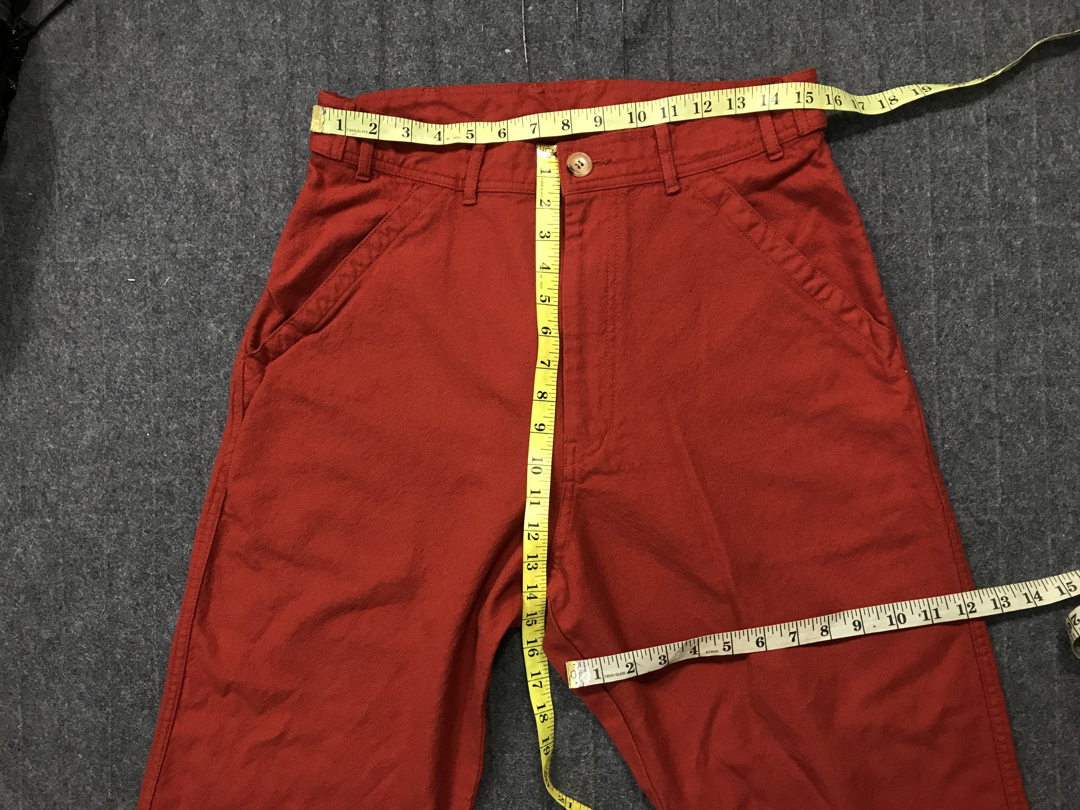 Comme des Garcons × Japanese Brand Comme Des Garcon Homme Plus Red Slack Pant Trouser Size US 30 / EU 46 - 9 Thumbnail