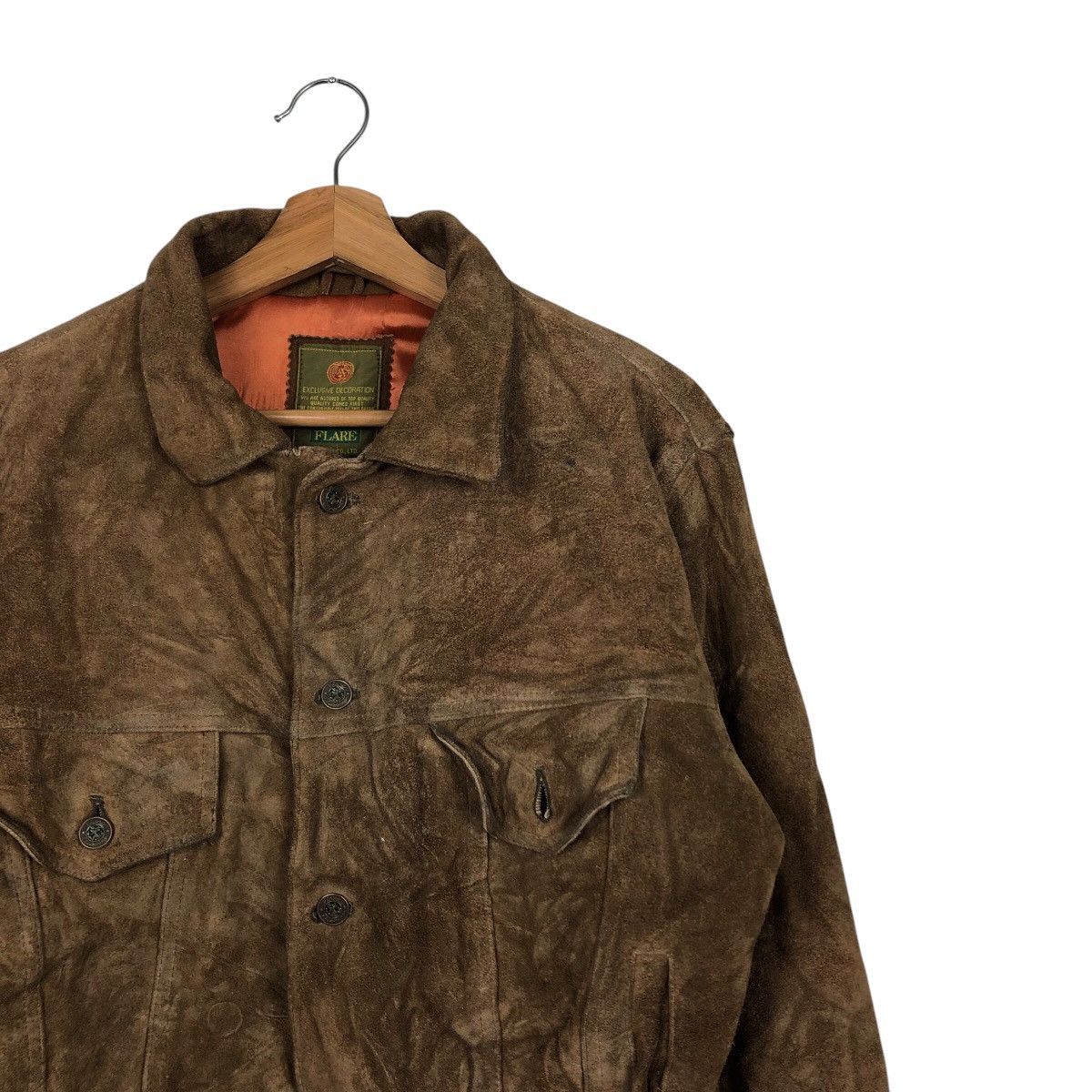 Issey Miyake 📌Vintage Biker Leather Jacket Flare Big Logo Lining Size US M / EU 48-50 / 2 - 7 Thumbnail