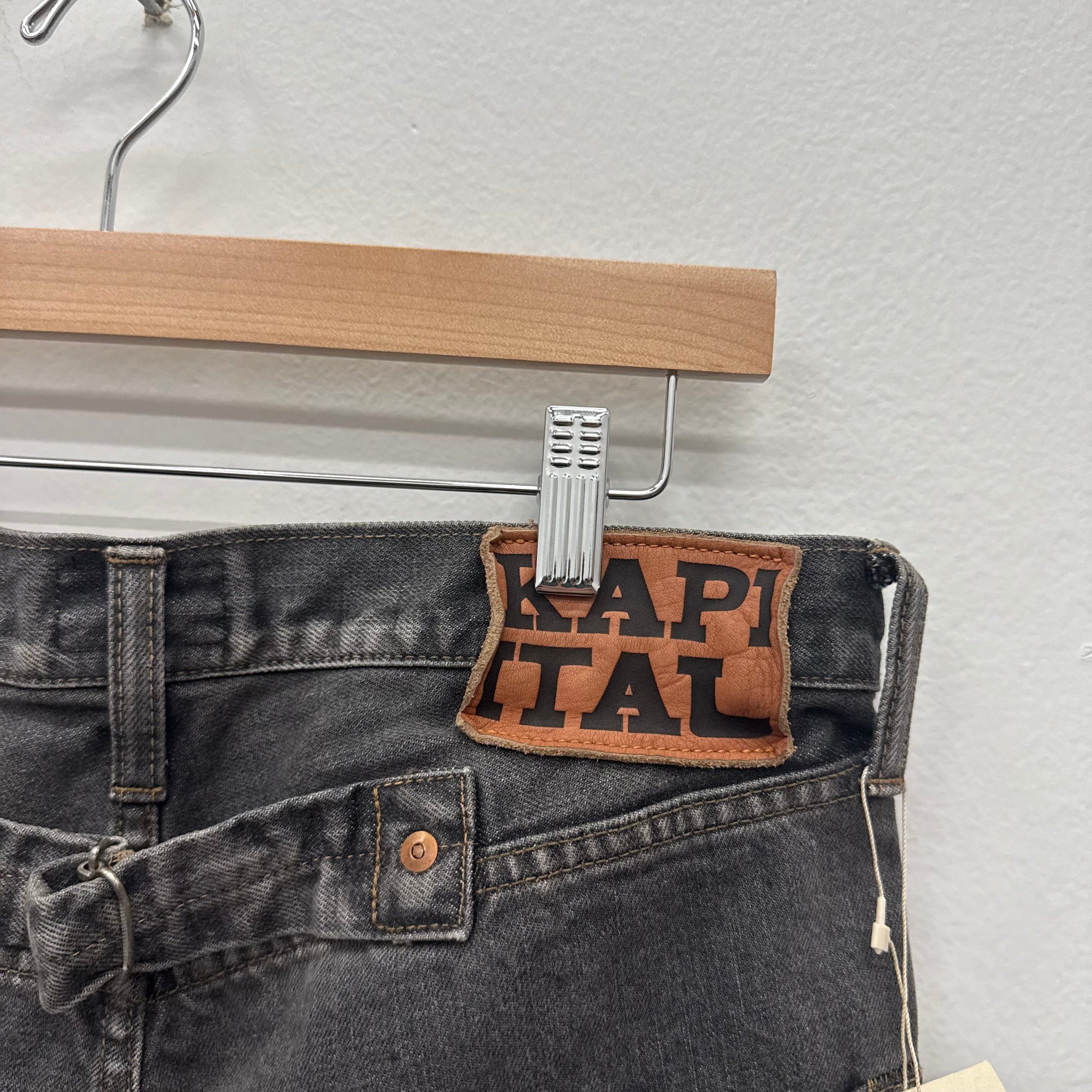 Kapital Kapital Grey Bones Denim Pants - Size 32 Size US 32 / EU 48 - 5 Thumbnail