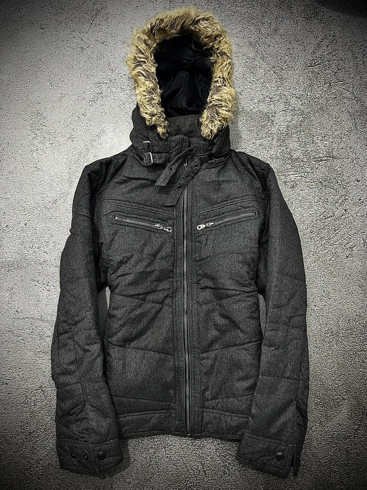 Louis Chalvon 2000s Louis Chavlon Bondage Fur Hood Jacket Size US M / EU 48-50 / 2 - 1 Thumbnail