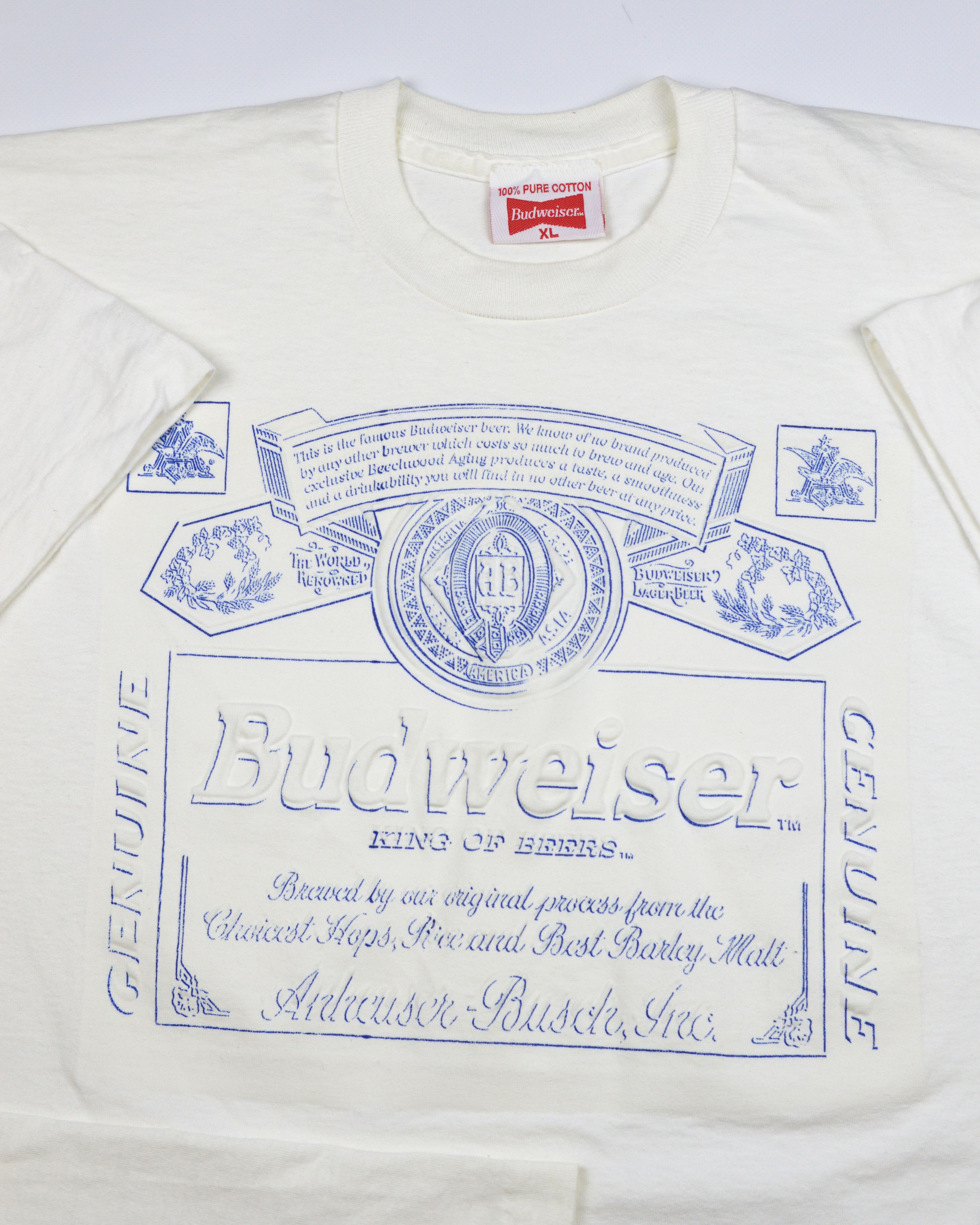Budweiser × Vintage Vintage Budweiser 90s t shirt Size US XL / EU 56 / 4 - 2 Thumbnail