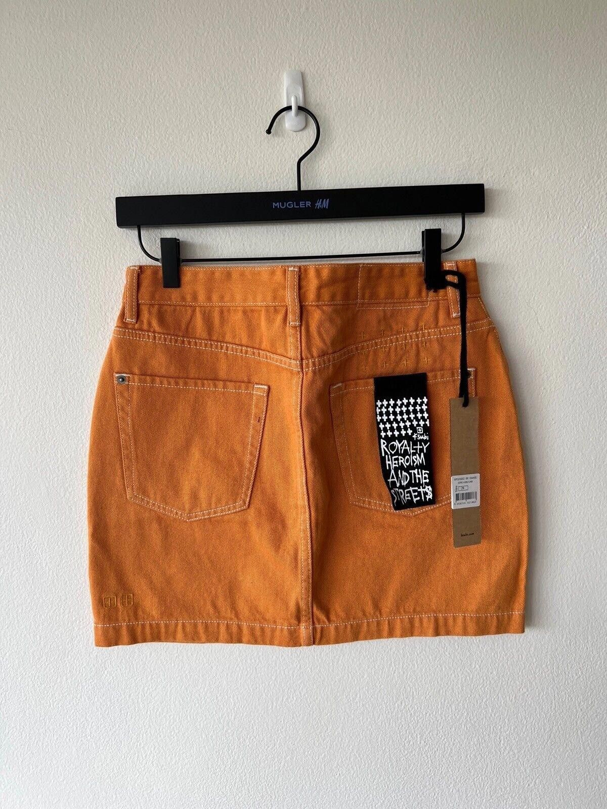 Ksubi new Ksubi womens denim skirt super x mini 29 11 flame orange Size 32" / US 10 / IT 46 - 3 Thumbnail
