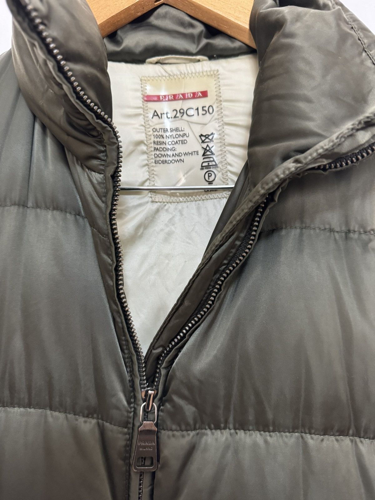 Prada Prada puffer jacket down luxury olive with logo Size M / US 6-8 / IT 42-44 - 5 Thumbnail
