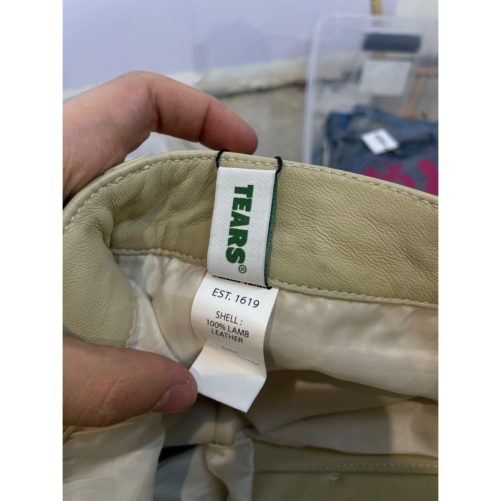 DENIM TEARS Denim Tears Tan Leather Jeans Used 36 Size US 36 / EU 52 - 5 Thumbnail