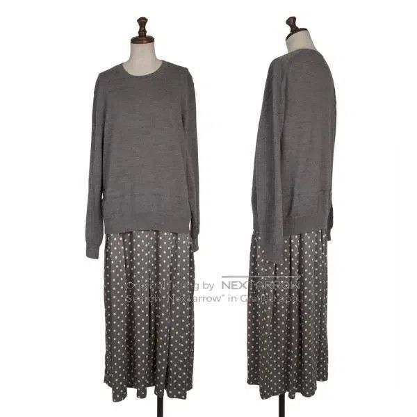 Comme des Garcons Comme Des Garcons Gray vintage polka dot dress Size L / US 10 / IT 46 - 1 Thumbnail