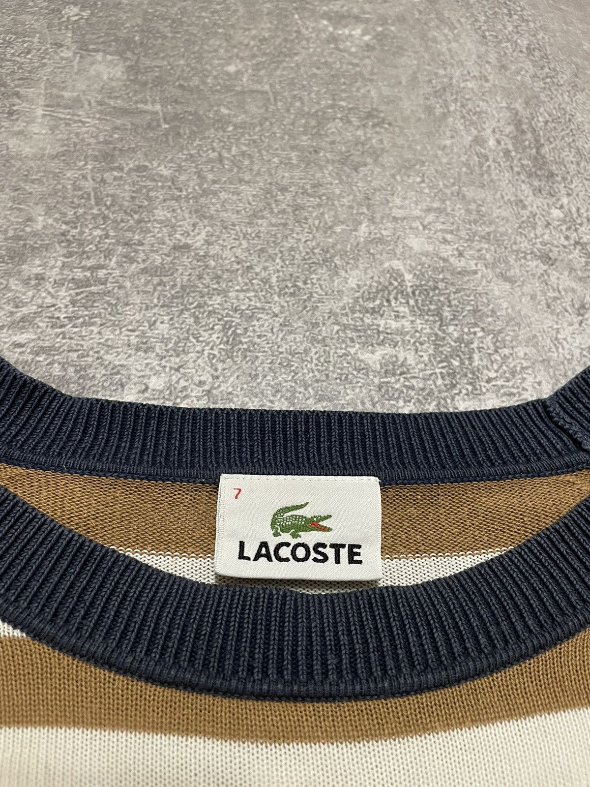 Lacoste Vintage Lacoste Striped Sweater Size US XL / EU 56 / 4 - 7 Thumbnail