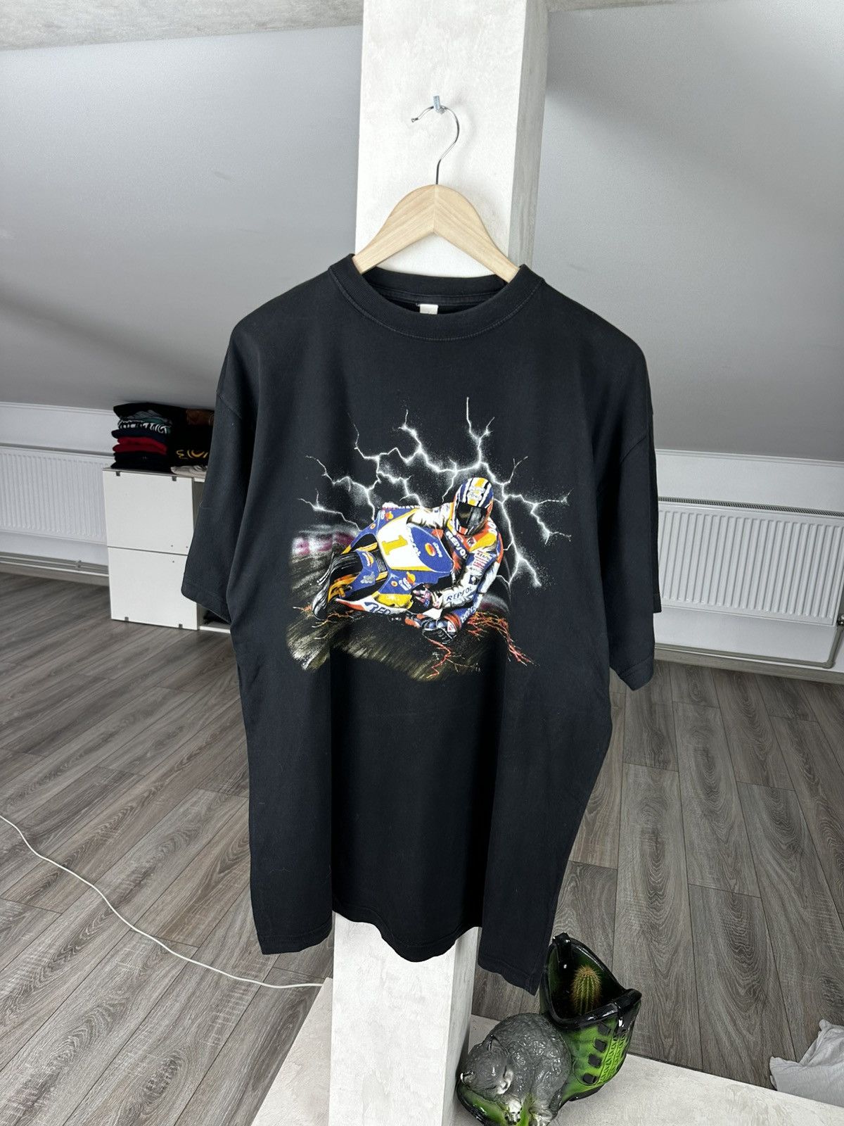 Vintage Vintage Biker Racing Graphic Tee Motorsport Size US L / EU 52-54 / 3 - 1 Thumbnail