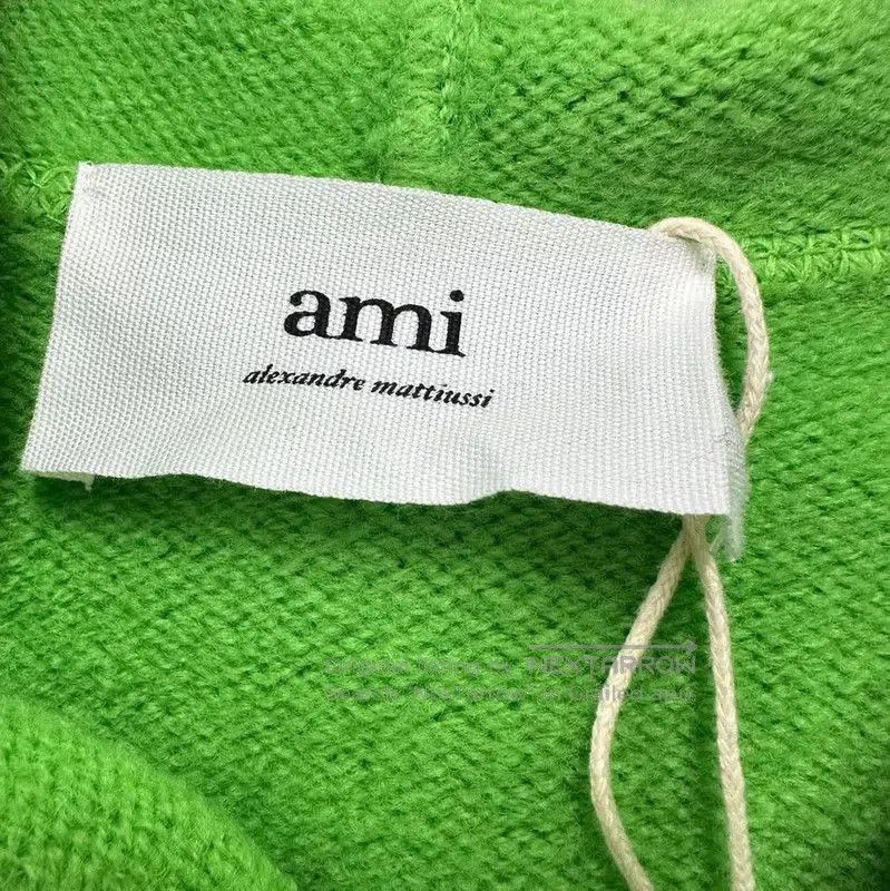 AMI AMI Green Men's Hoodie with Heart Design . Size US S / EU 44-46 / 1 - 7 Thumbnail