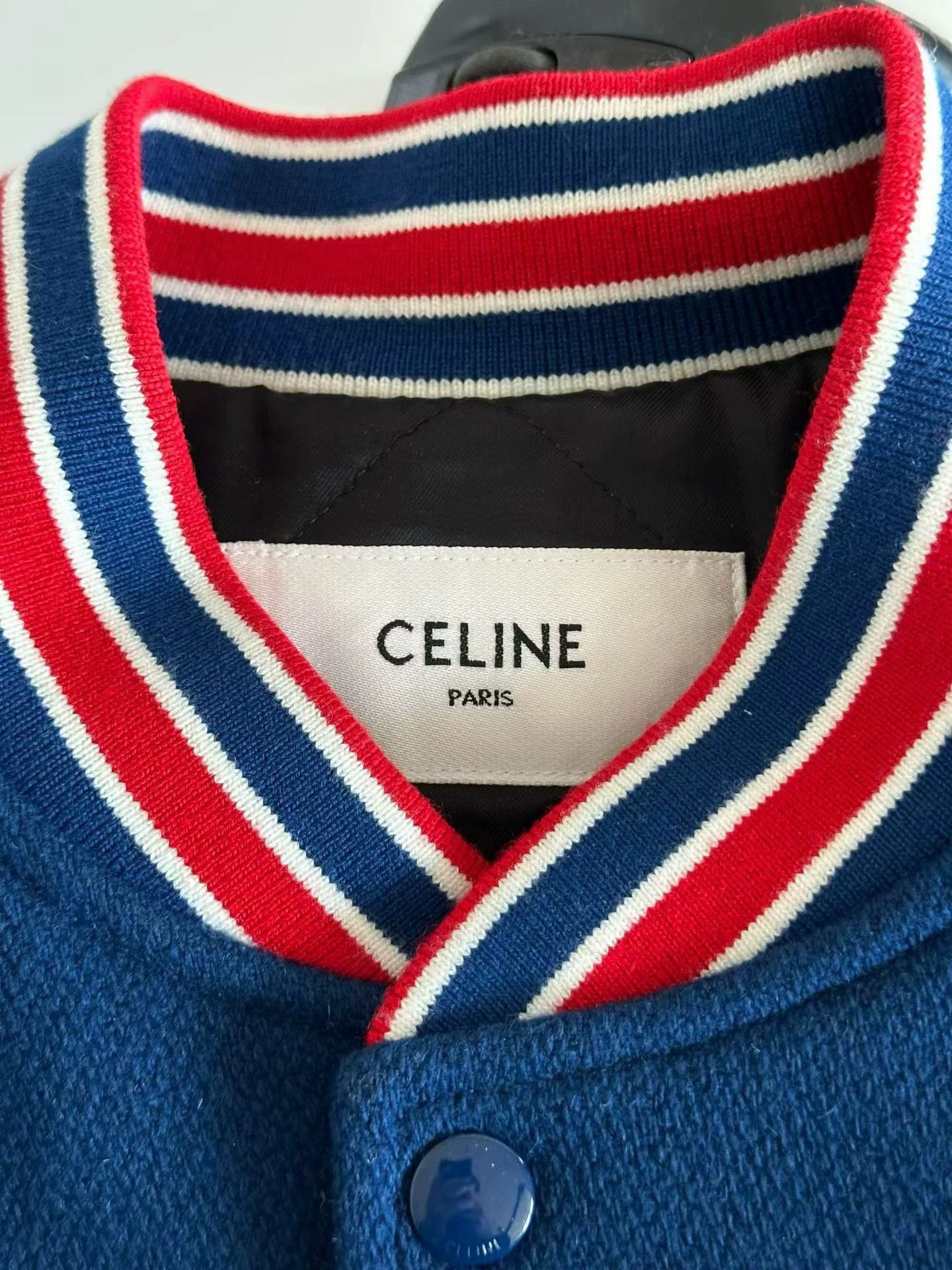 Celine Celine Leather-Sleeve Wool Baseball Jacket Women's 34 New Size XS / US 0-2 / IT 36-38 - 3 Thumbnail