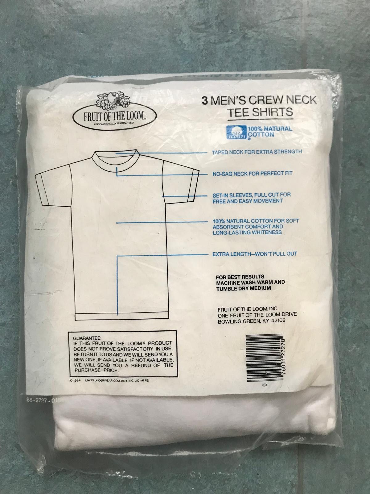 Fruit Of The Loom NOS Fruit of the Loom 3xCrew Neck Pack Tee 1984 Unopened Size US M / EU 48-50 / 2 - 4 Thumbnail