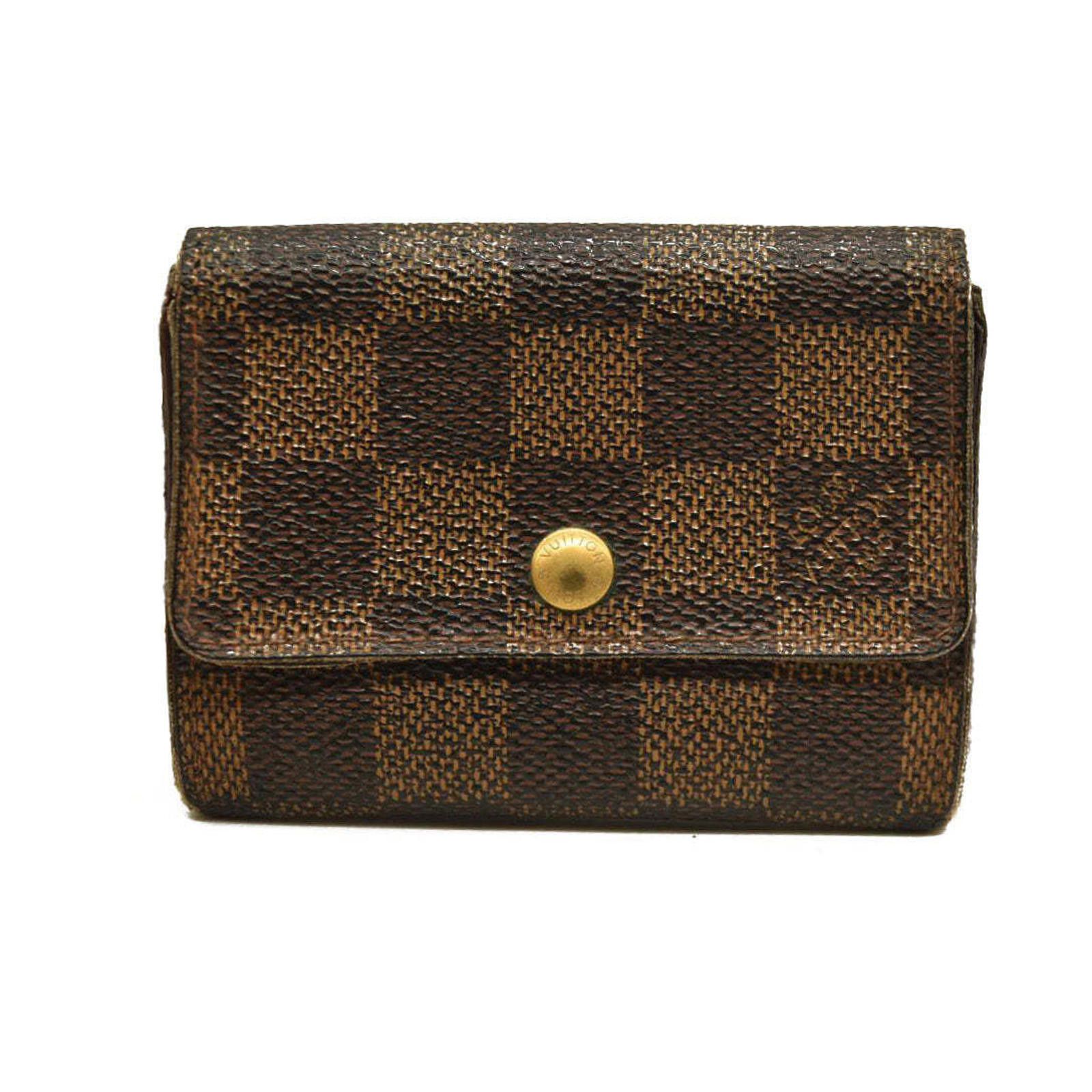 Louis Vuitton Damier Porte Monnaie Plat Coin Purse Mi0928 in Brown, Women's