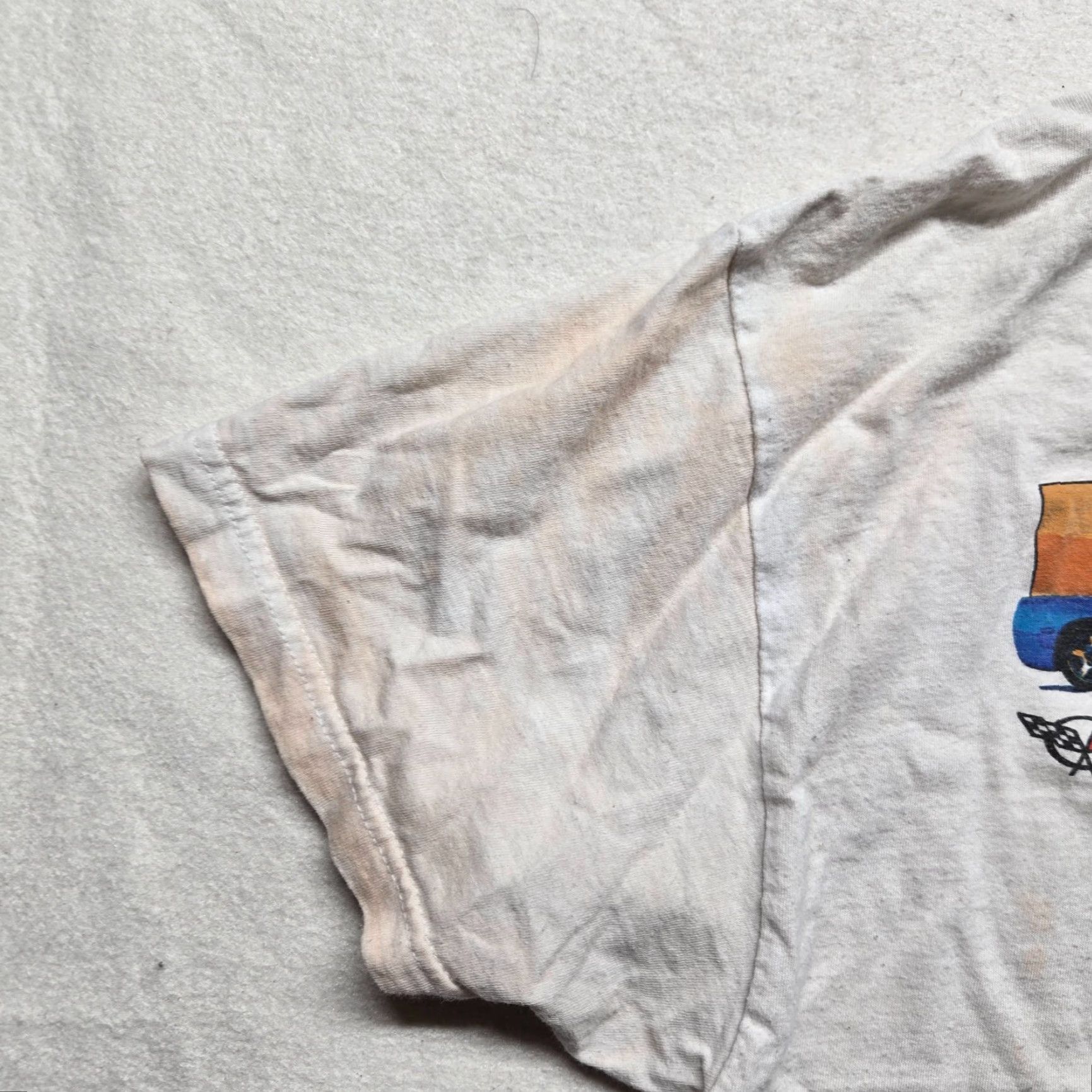 Vintage Chemistry Chevrolet 1998 Corvette Graphic White T-Shirt Men Adult L Large Short Sleeve Crew Neck Shirt Mens Size US L / EU 52-54 / 3 - 3 Thumbnail