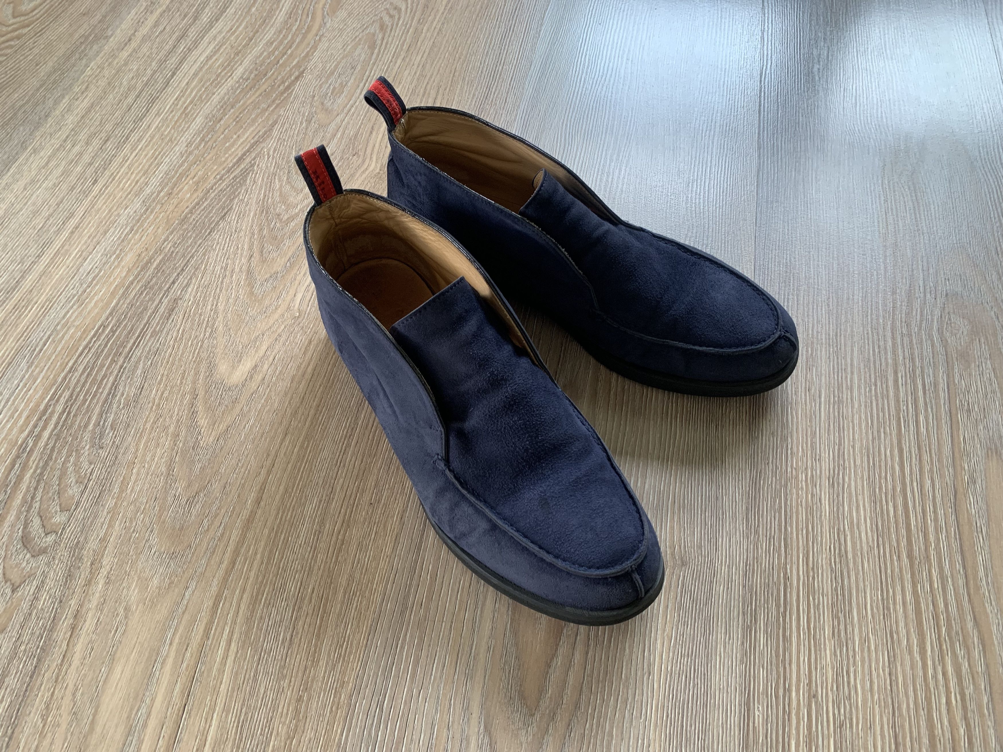 Kiton Kiton Mens Suede Blue Fly Loafers Leather Shoes Size US 8.5 / EU 41-42 - 13 Thumbnail