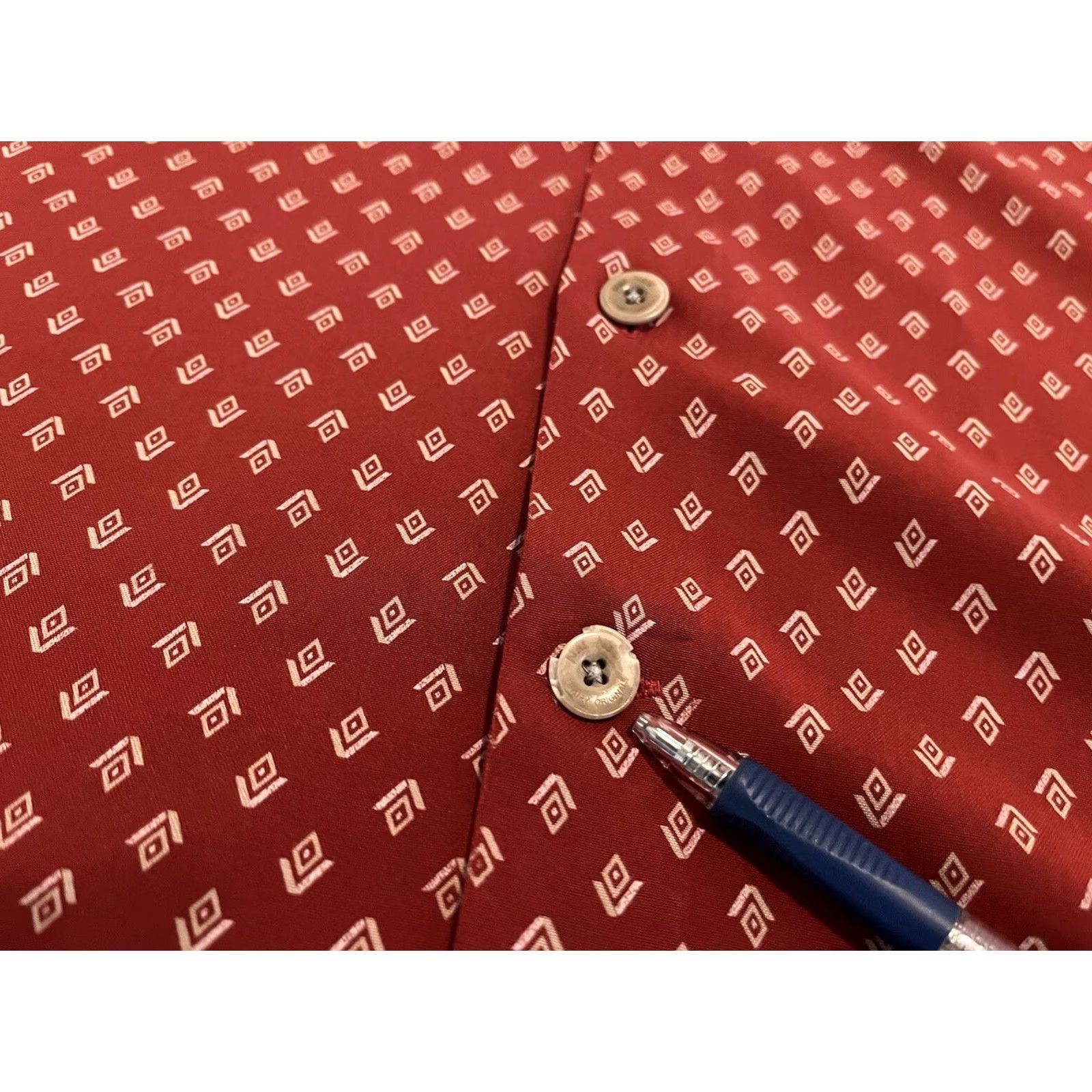 Nat Nast Nat Nast Red Silk Shirt Diamonds Mens L Short Sleeve Button-Up Size US L / EU 52-54 / 3 - 3 Thumbnail