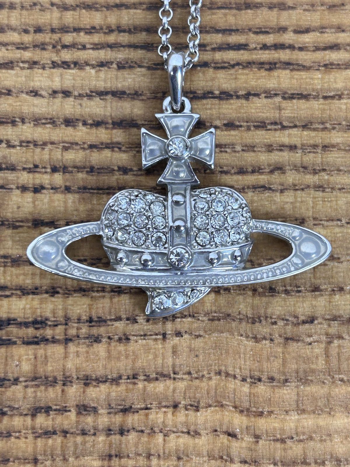 Vintage Vivienne Westwood Vivienne Westwood Huge Rhinestone Diamante Heart Necklace Grailed